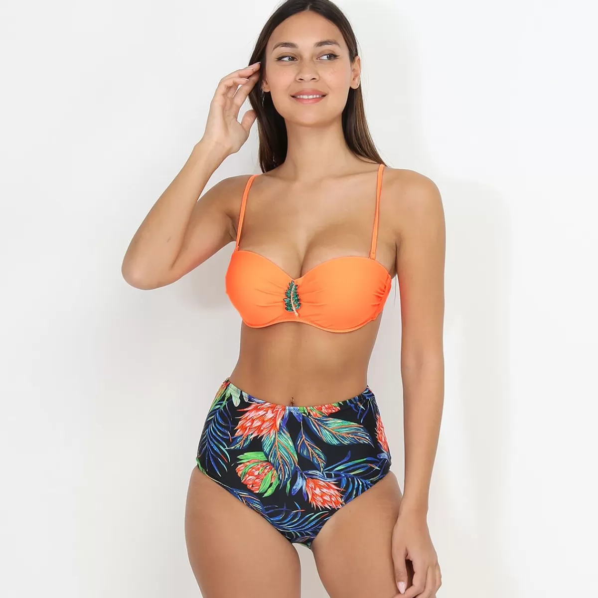 La Modeuse Maillots De Bain*Bikini push-up à bijou feuille