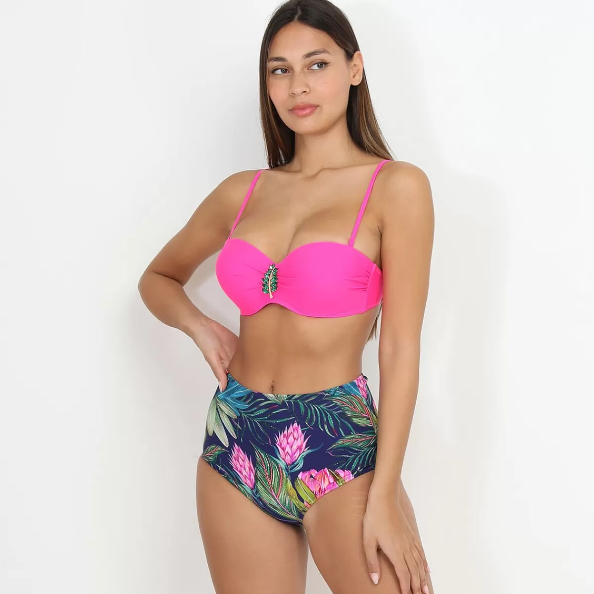 La Modeuse Maillots De Bain*Bikini push-up à bijou feuille