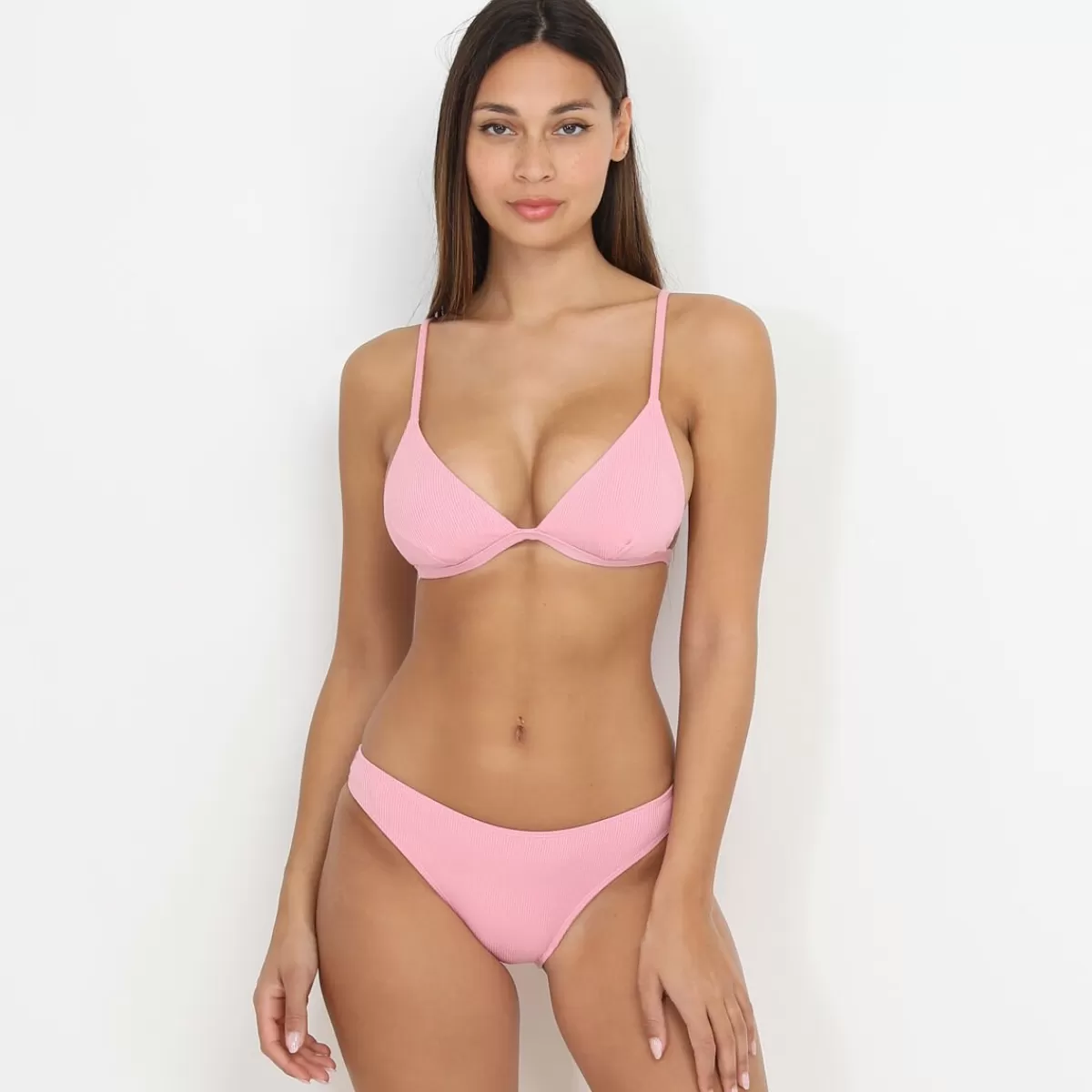 La Modeuse Maillots De Bain*Bikini triangle côtelé