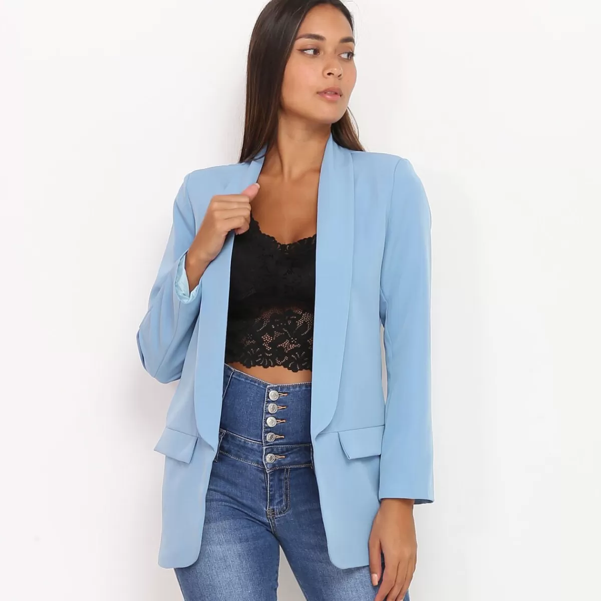 La Modeuse Business Collection | Grandes Tailles (44 Et +)*Blazer à col châle