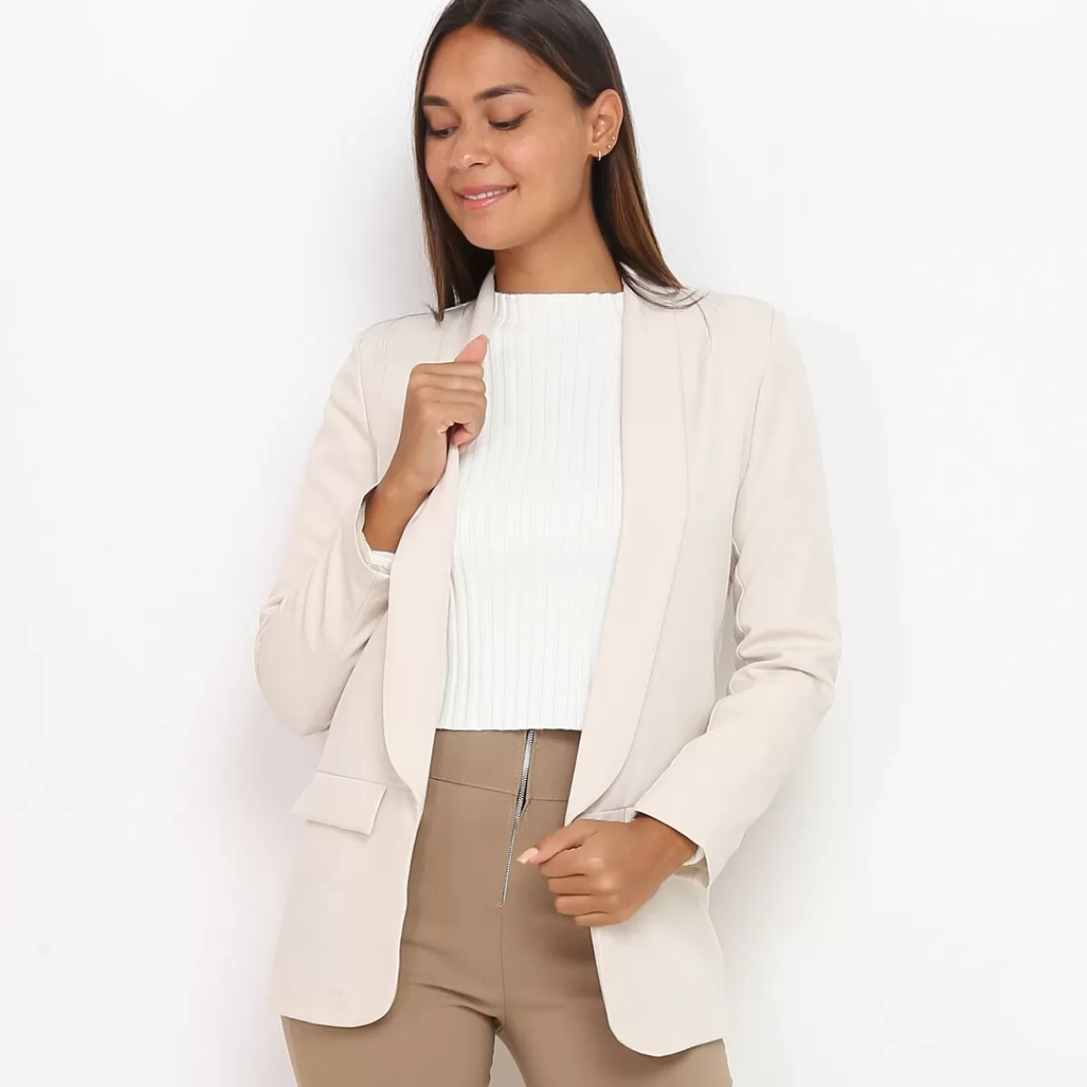 La Modeuse Business Collection | Grandes Tailles (44 Et +)*Blazer à col châle