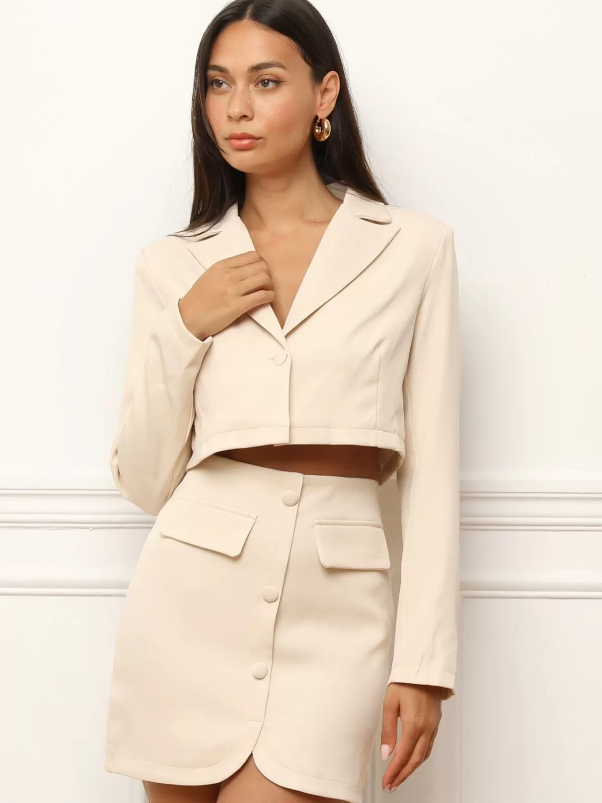 La Modeuse Best Sellers De La Modeuse | Business Collection*Blazer court avec col à revers