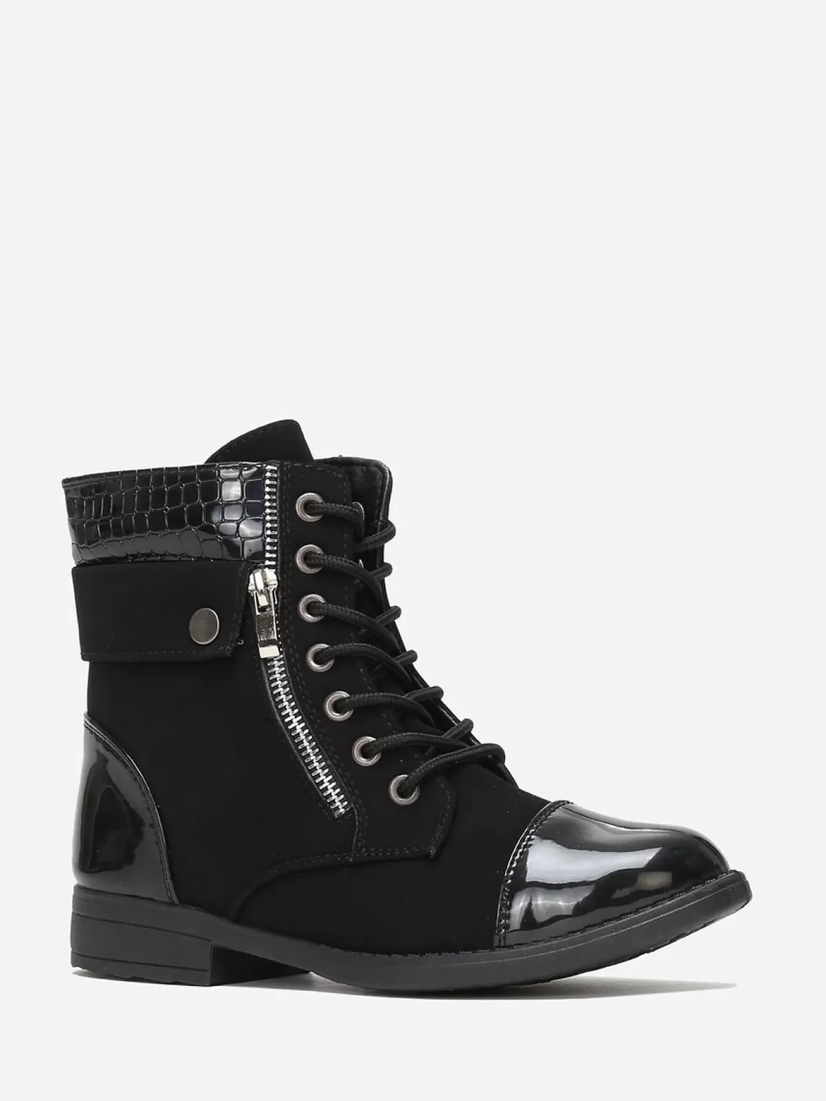 La Modeuse Bottines*Bottines bi-matière avec lacets