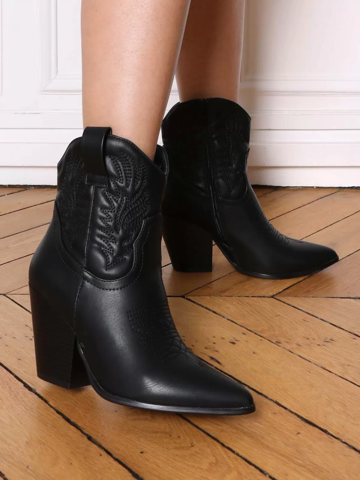 La Modeuse Santiags | Bottines*Bottines santiags avec surpiqûres