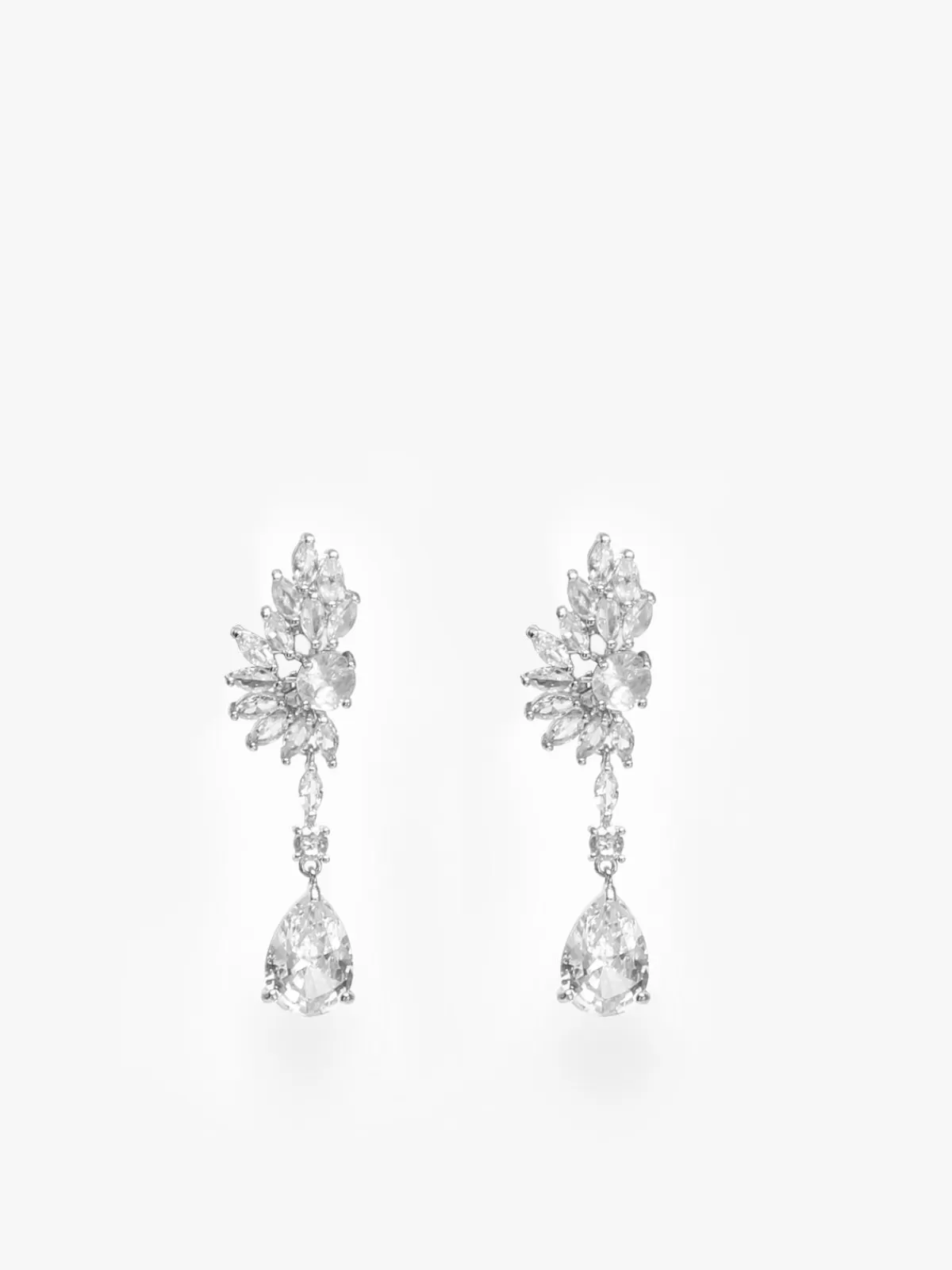 La Modeuse Boucles D’oreilles | Collection Cérémonies*Boucles à clips pendantes à fleur strassée