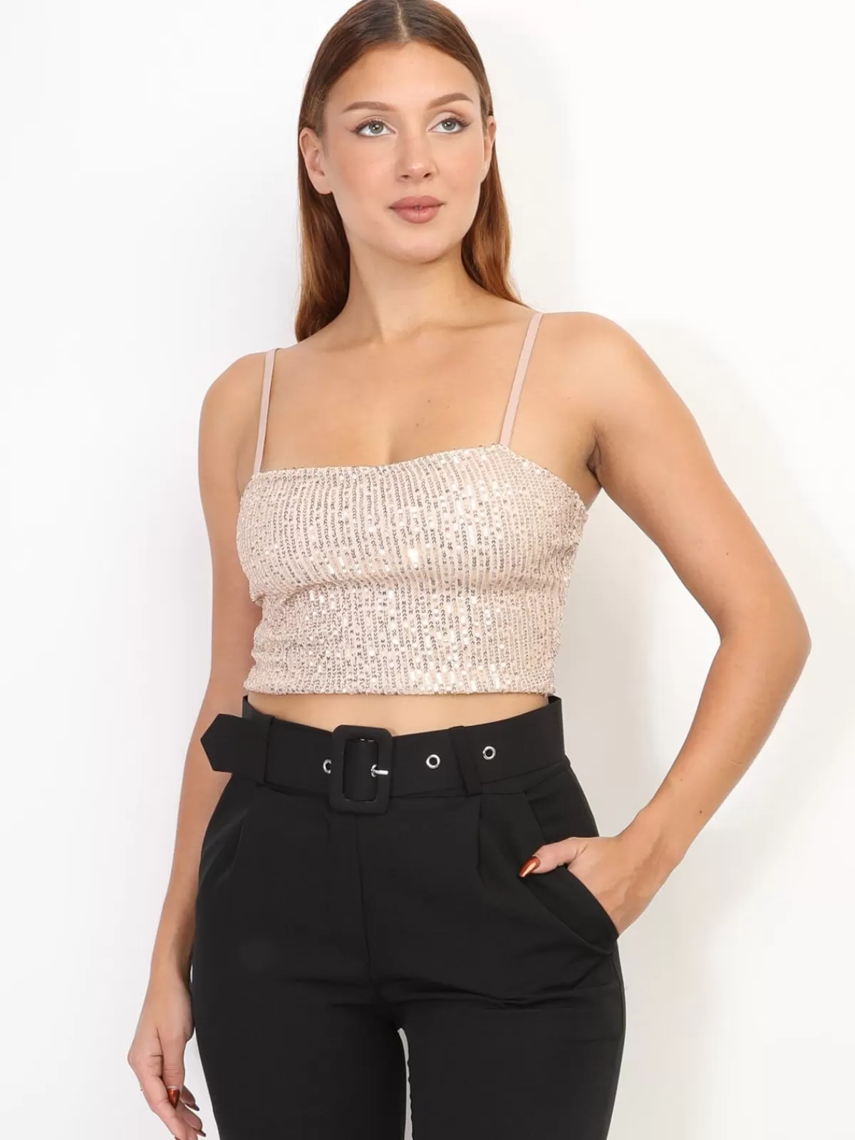 La Modeuse Tops, T-shirts*Brassière à sequins