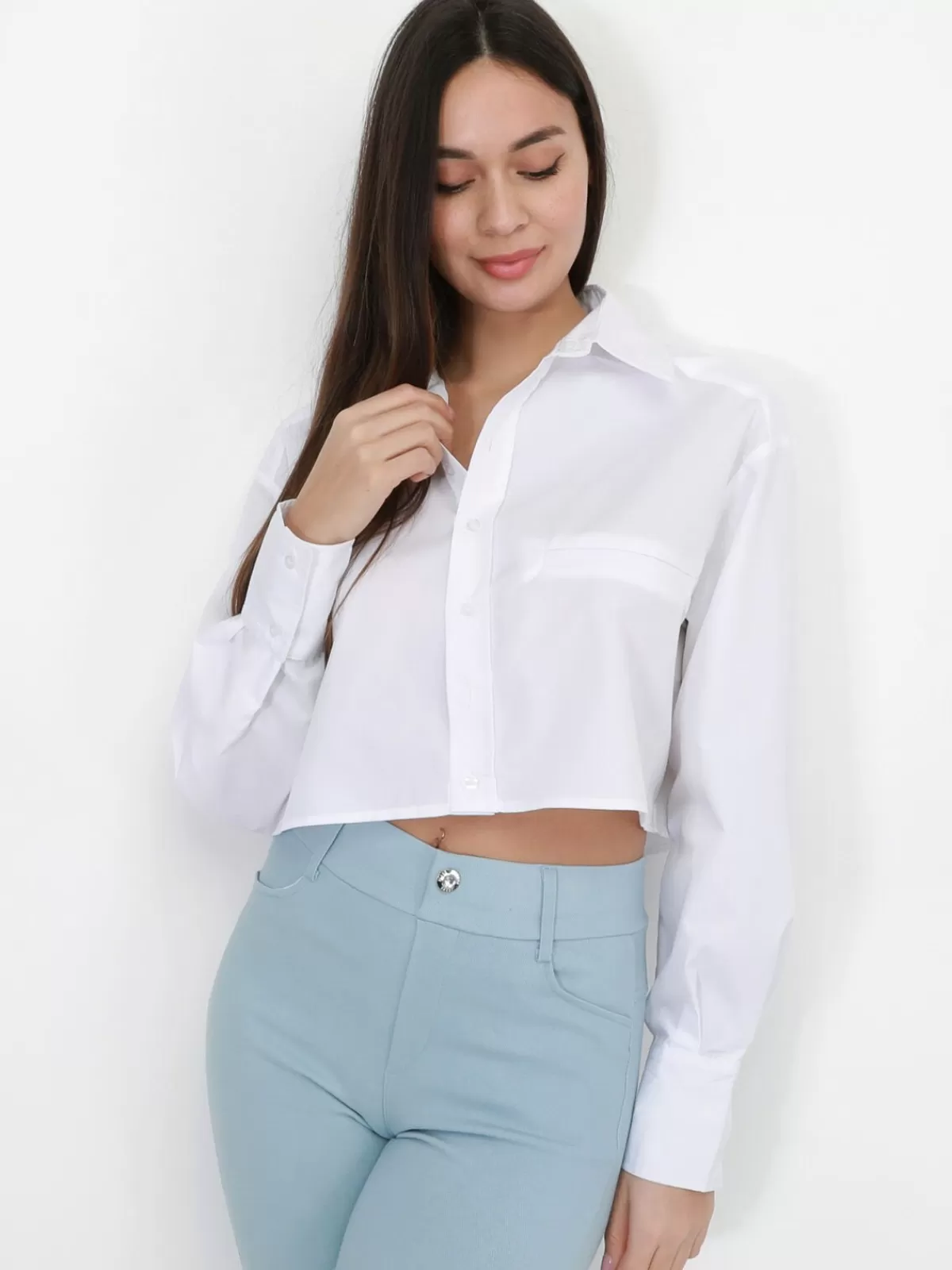 La Modeuse Business Collection*Chemise cropped et ample