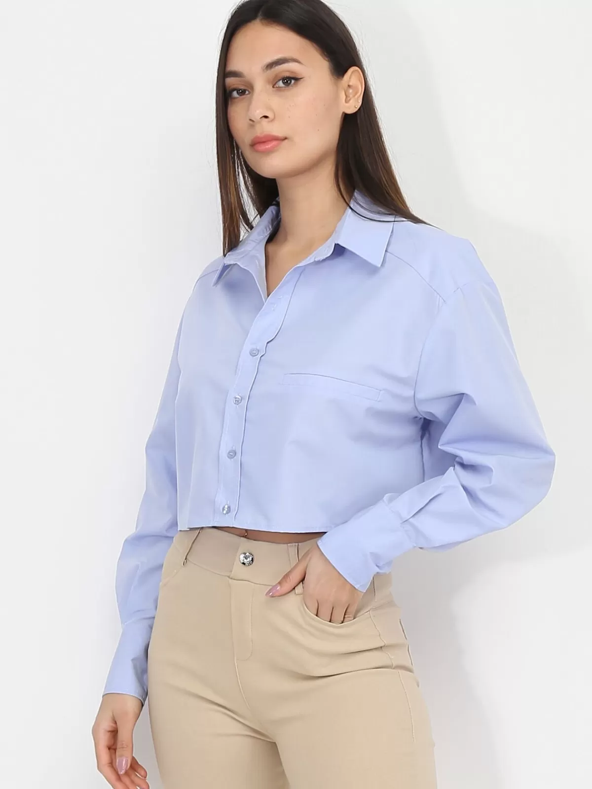 La Modeuse Business Collection*Chemise cropped et ample