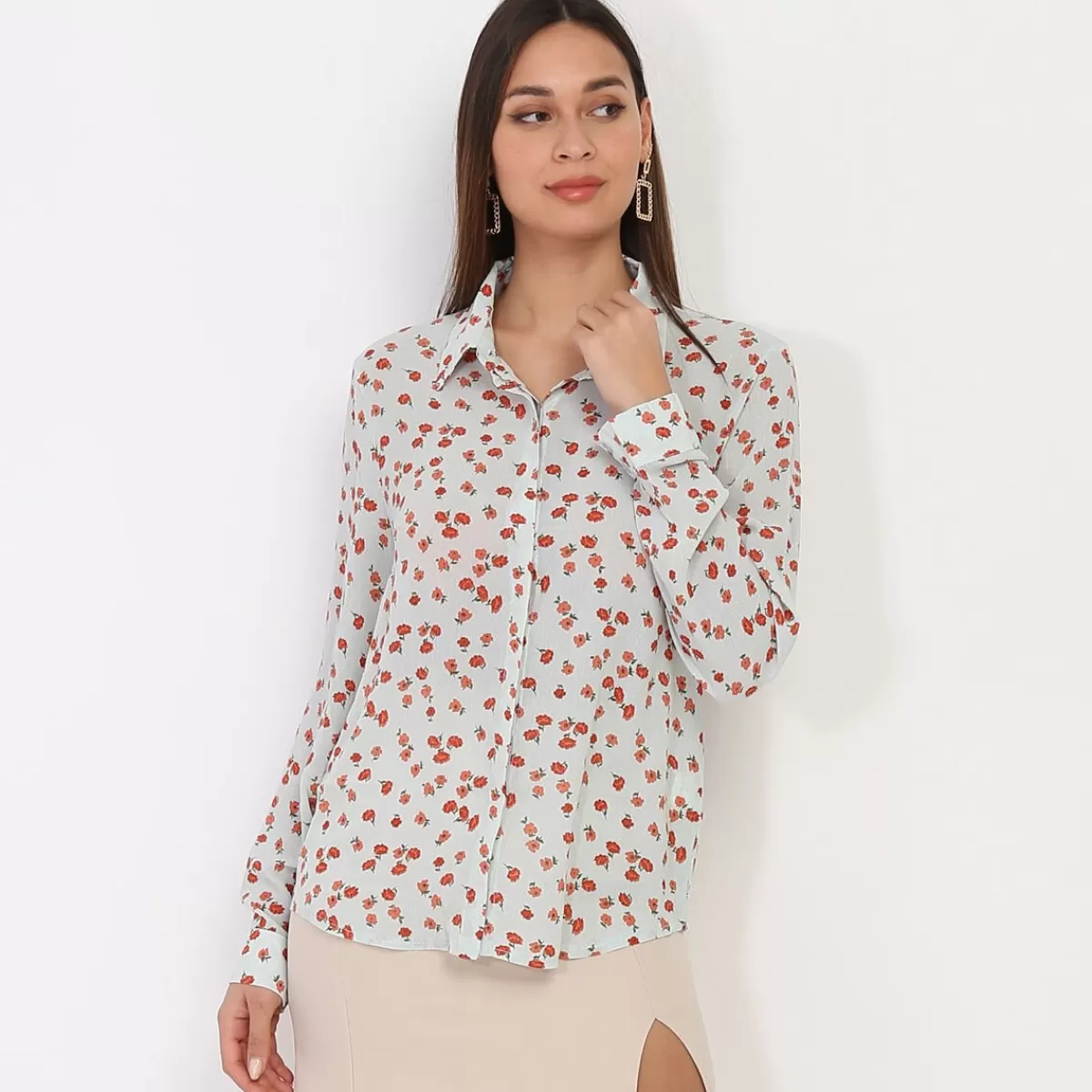 La Modeuse Business Collection*Chemise fluide à fleurs