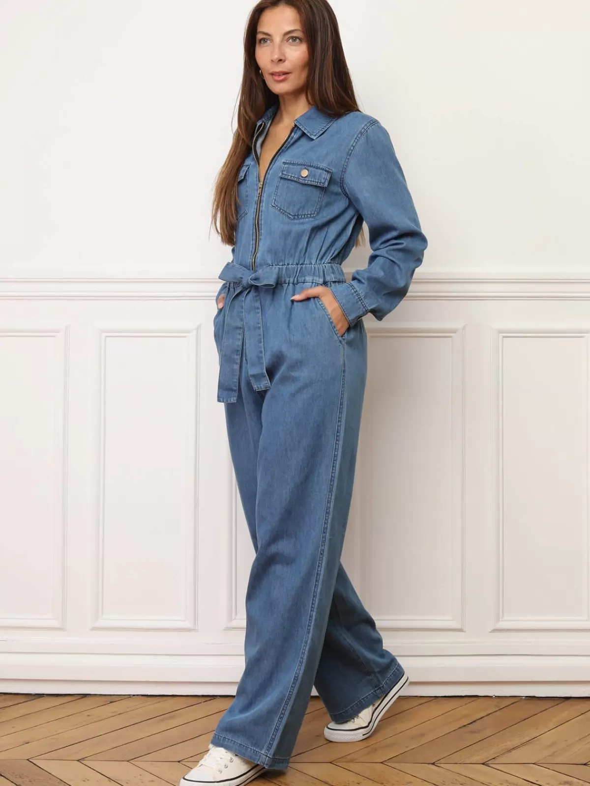 La Modeuse Combinaisons*Combinaison en denim à zip