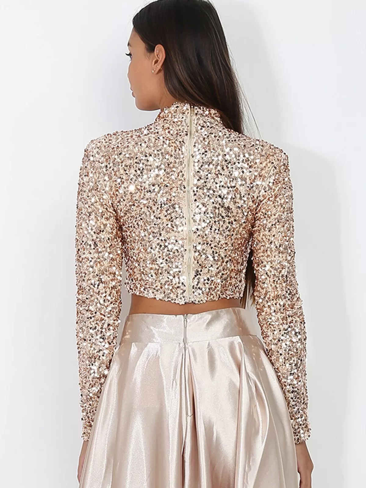 La Modeuse Tops, T-shirts*Crop top à sequins