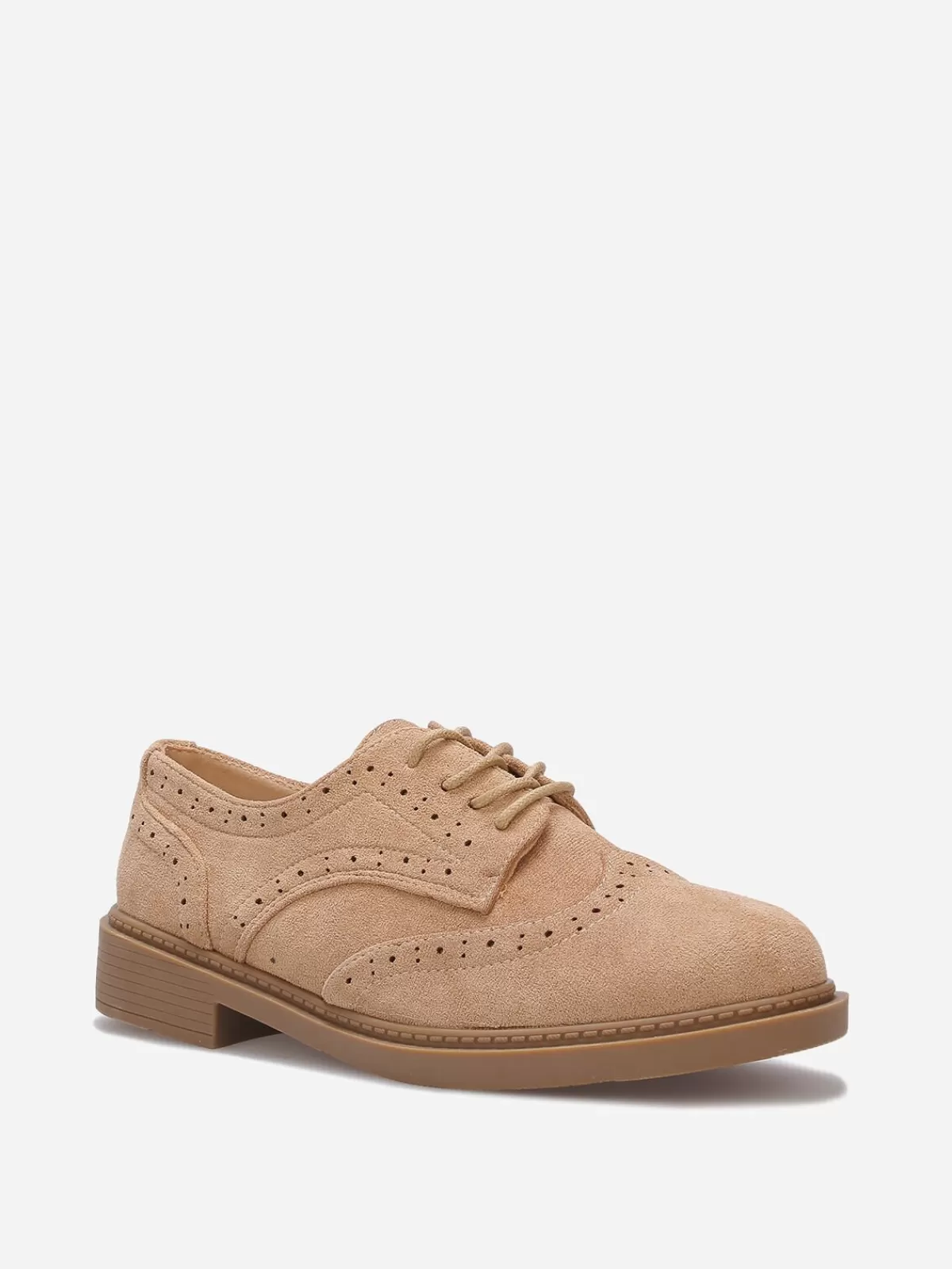 La Modeuse Business Collection | Derbies, Richelieus*Derbies en suédine à détails ajourés