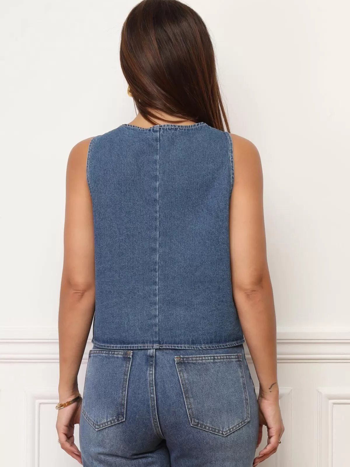 La Modeuse Business Collection | Tops, T-shirts*Gilet sans manches en denim