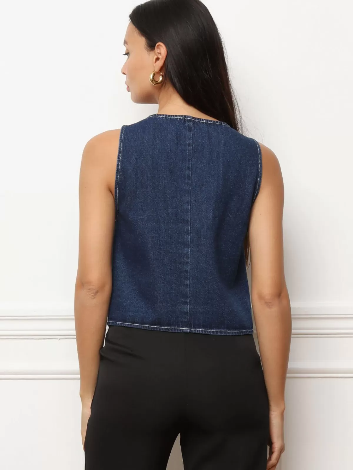 La Modeuse Business Collection | Tops, T-shirts*Gilet sans manches en denim