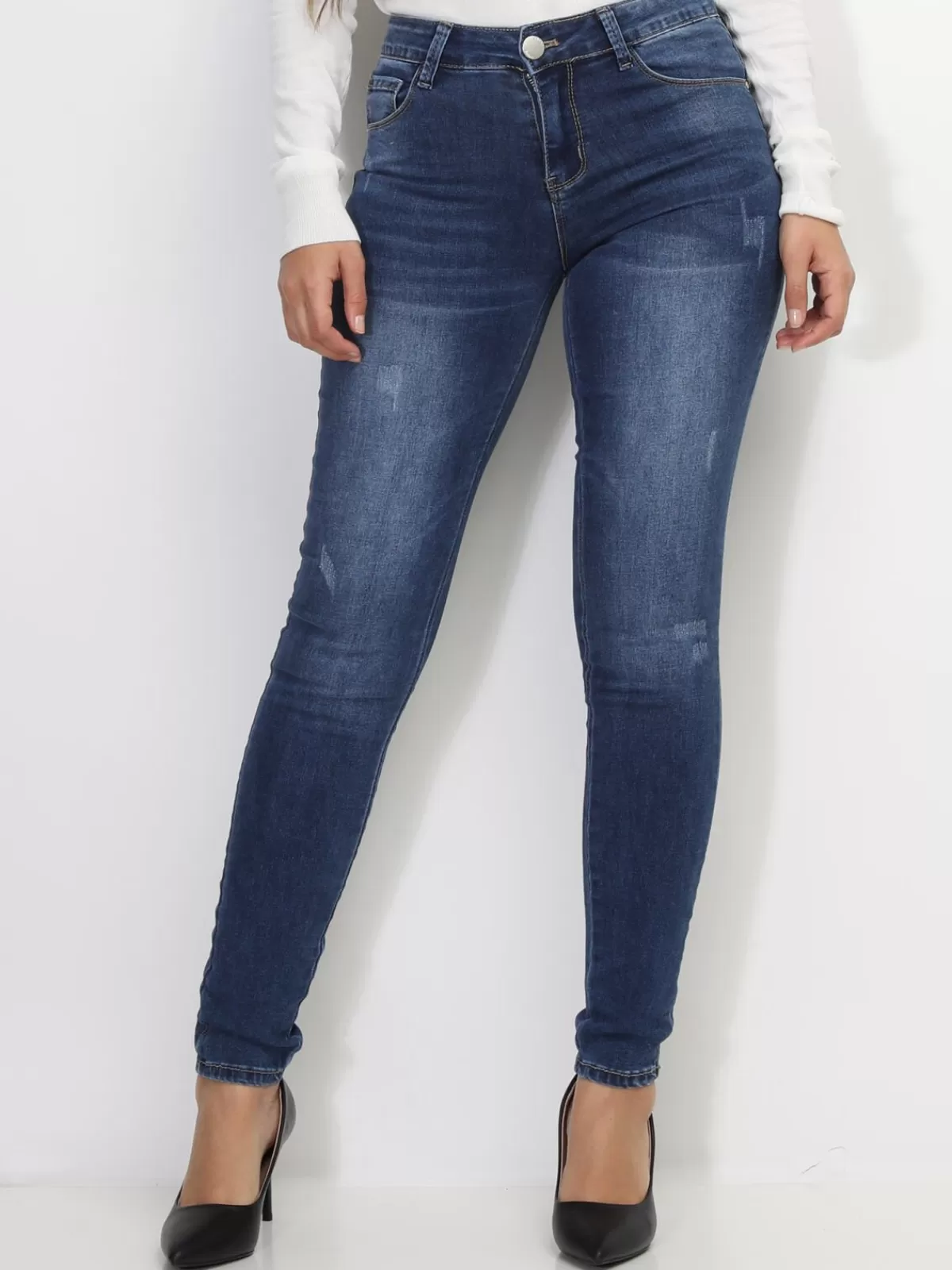 La Modeuse Best Sellers De La Modeuse | Les Basiques*Jeans skinny push-up avec éraflures