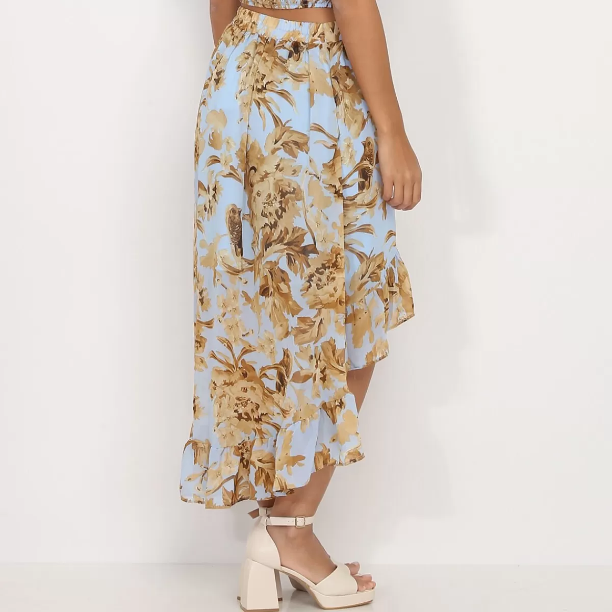 La Modeuse Jupes | Ensembles*Jupe asymétrique à motif printanier