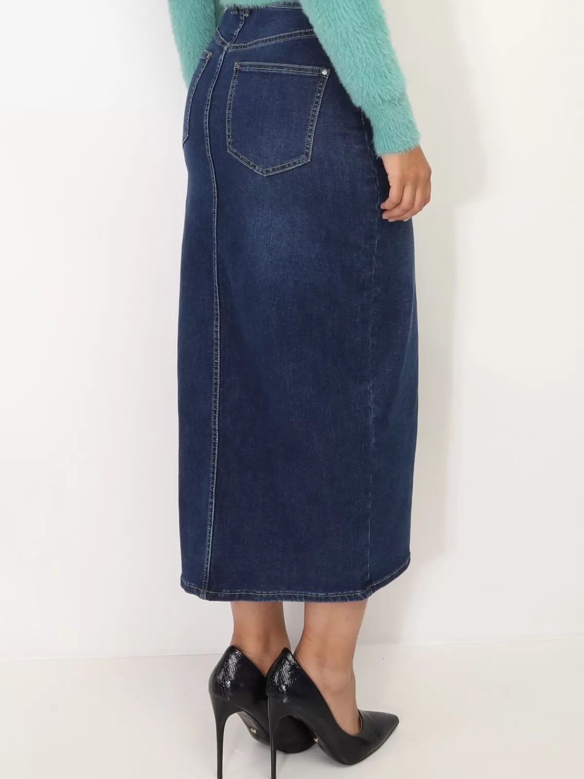 La Modeuse Jupes*Jupe longue en denim fendue