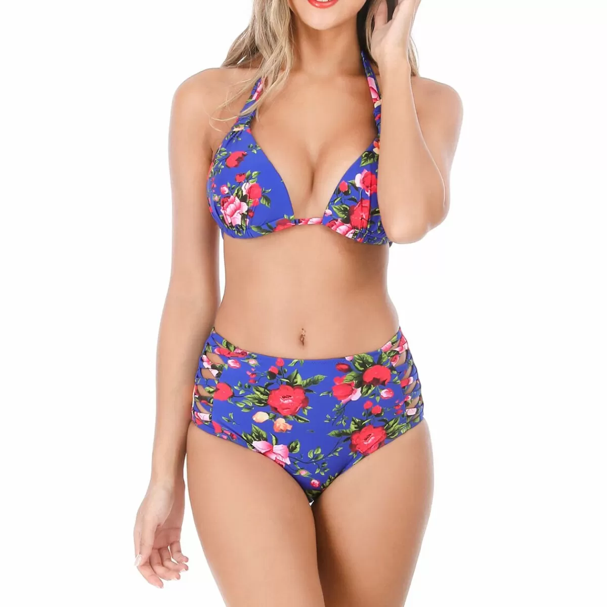 La Modeuse Maillots De Bain*Maillot de bain fleuri taille haute