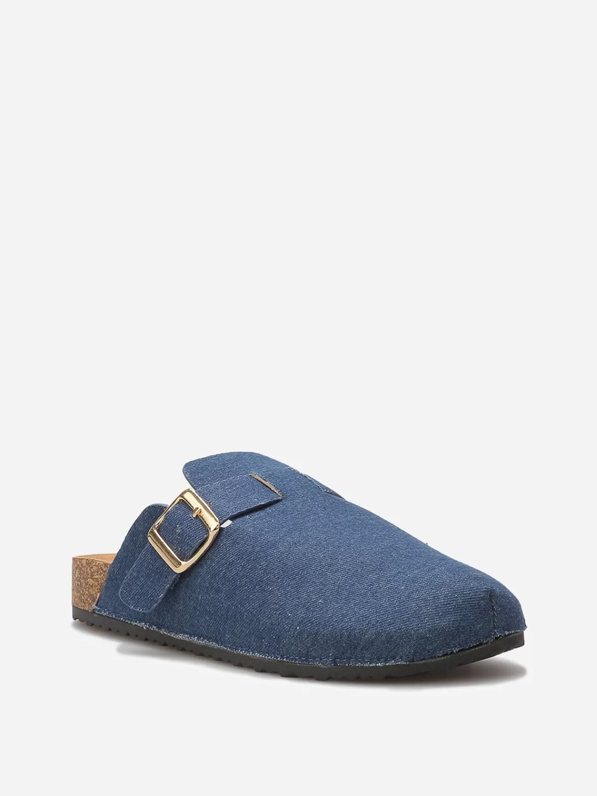 La Modeuse Tongs, Mules*Mules en denim avec bride