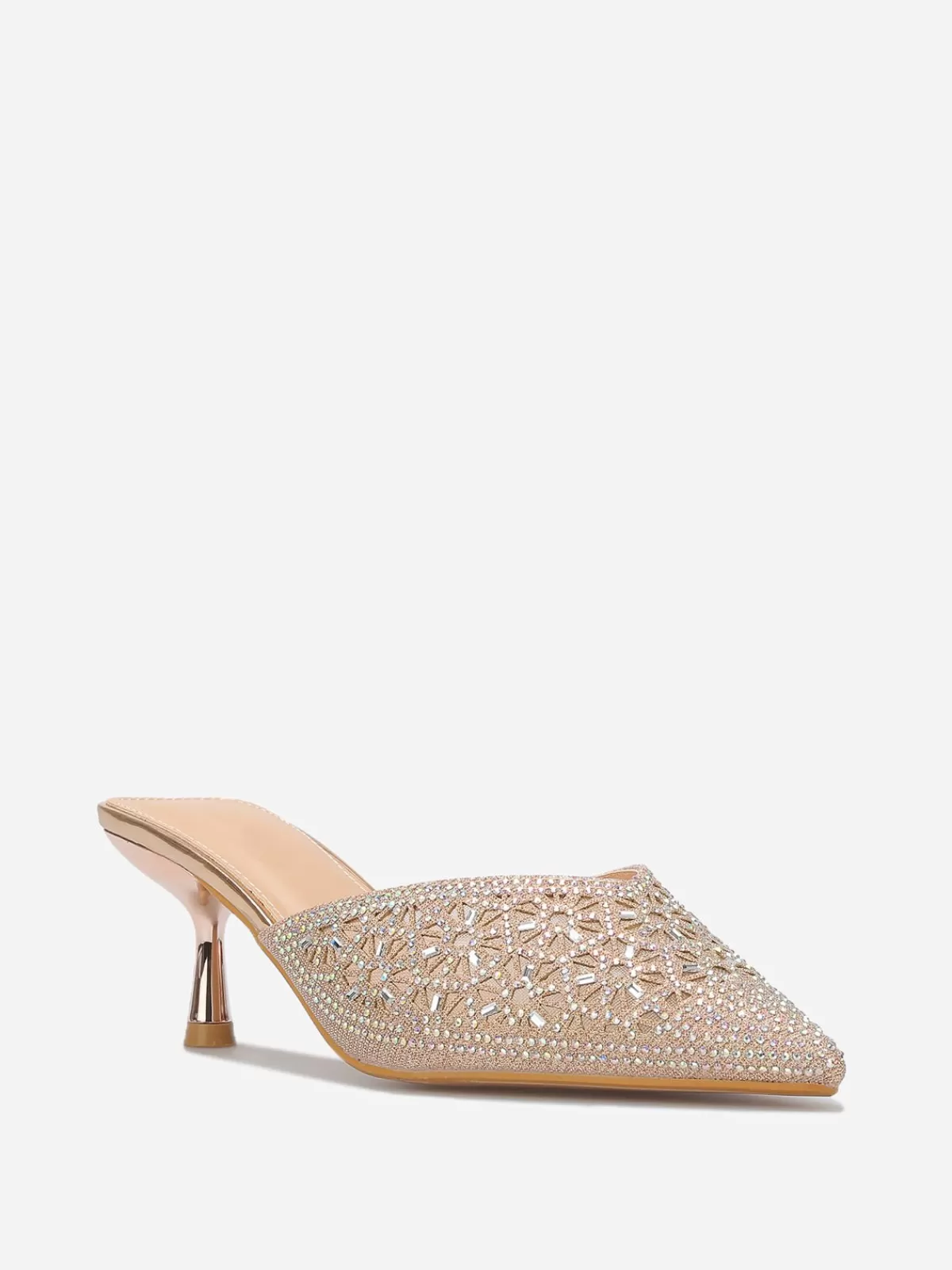 La Modeuse Collection Cérémonies | Sandales à Talon*Mules pointues et ajourées à strass