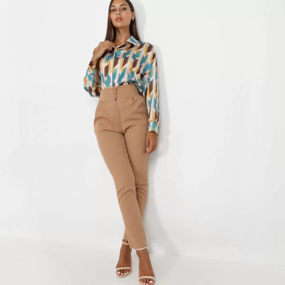 La Modeuse Business Collection*Pantalon à pinces plissé et boutonné