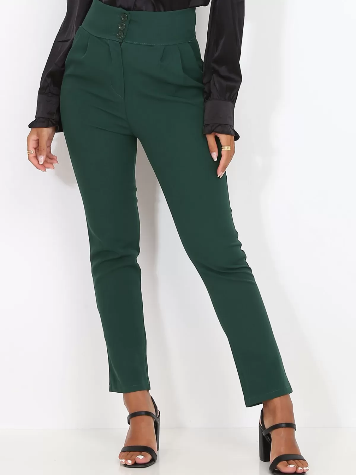 La Modeuse Business Collection*Pantalon à pinces plissé et boutonné