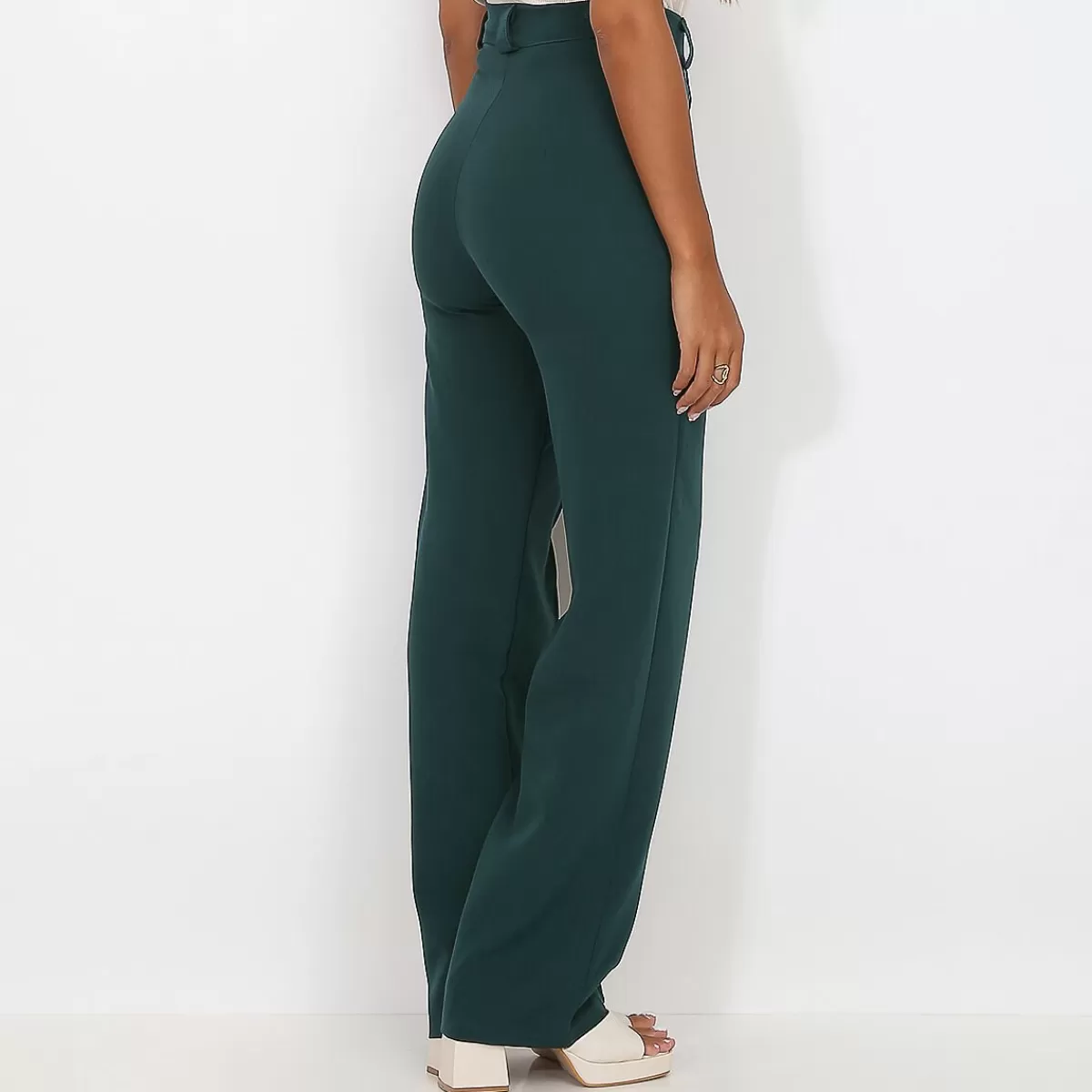 La Modeuse Business Collection*Pantalon à taille haute évasé