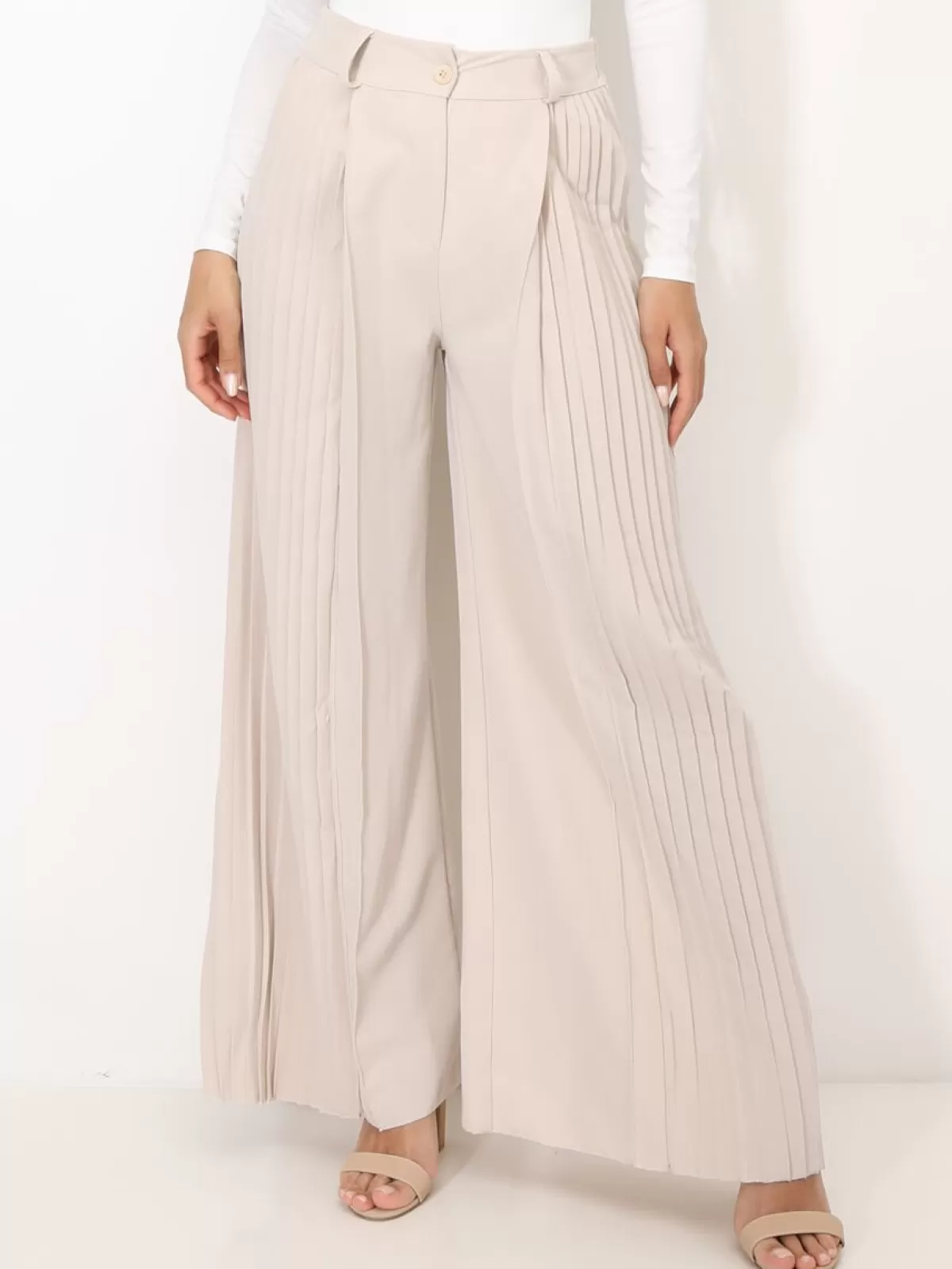 La Modeuse Business Collection*Pantalon de costume palazzo plissé