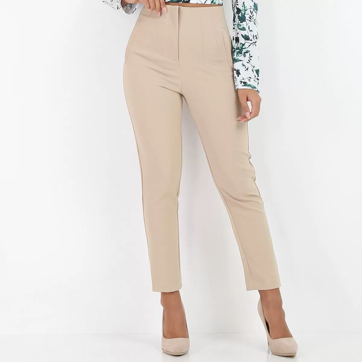 La Modeuse Business Collection*Pantalon droit taille haute