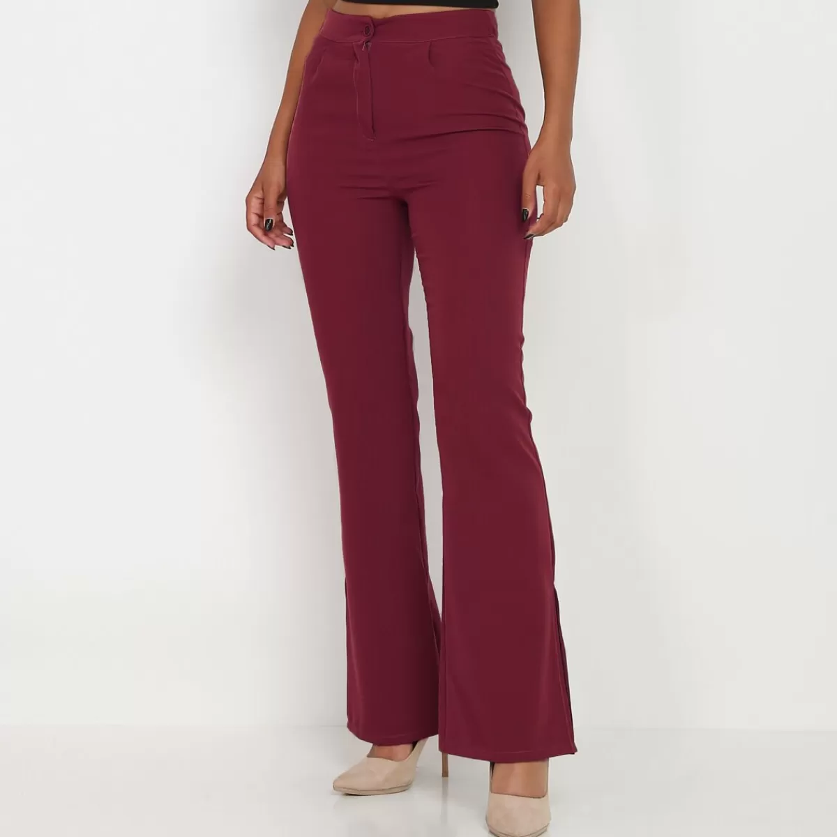 La Modeuse Business Collection | Grandes Tailles (44 Et +)*Pantalon flare à fentes