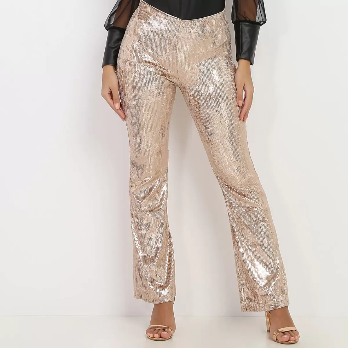 La Modeuse Grandes Tailles (44 Et +) | Ensembles*Pantalon flare à sequins