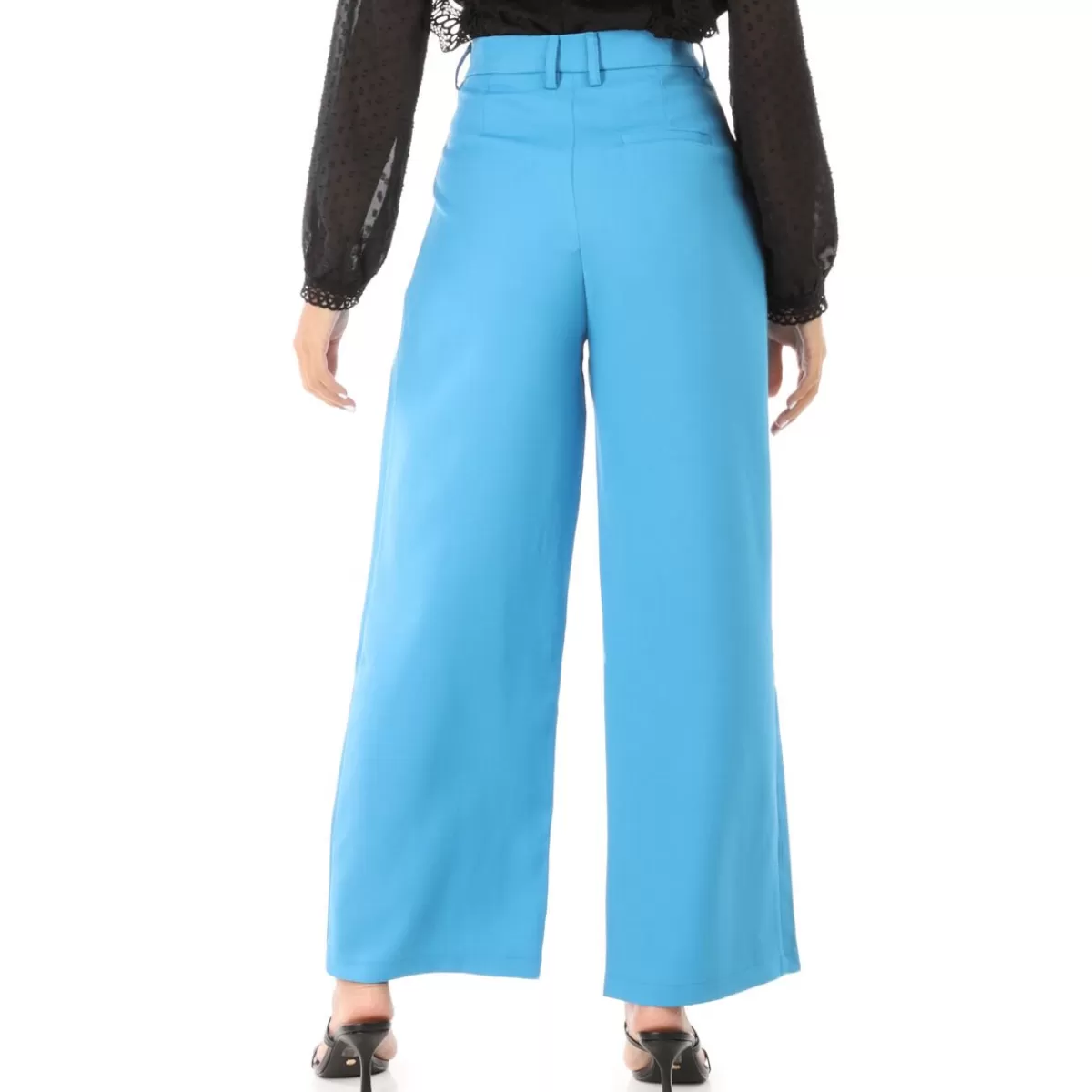 La Modeuse Collection Cérémonies*Pantalon palazzo en crêpe taille haute