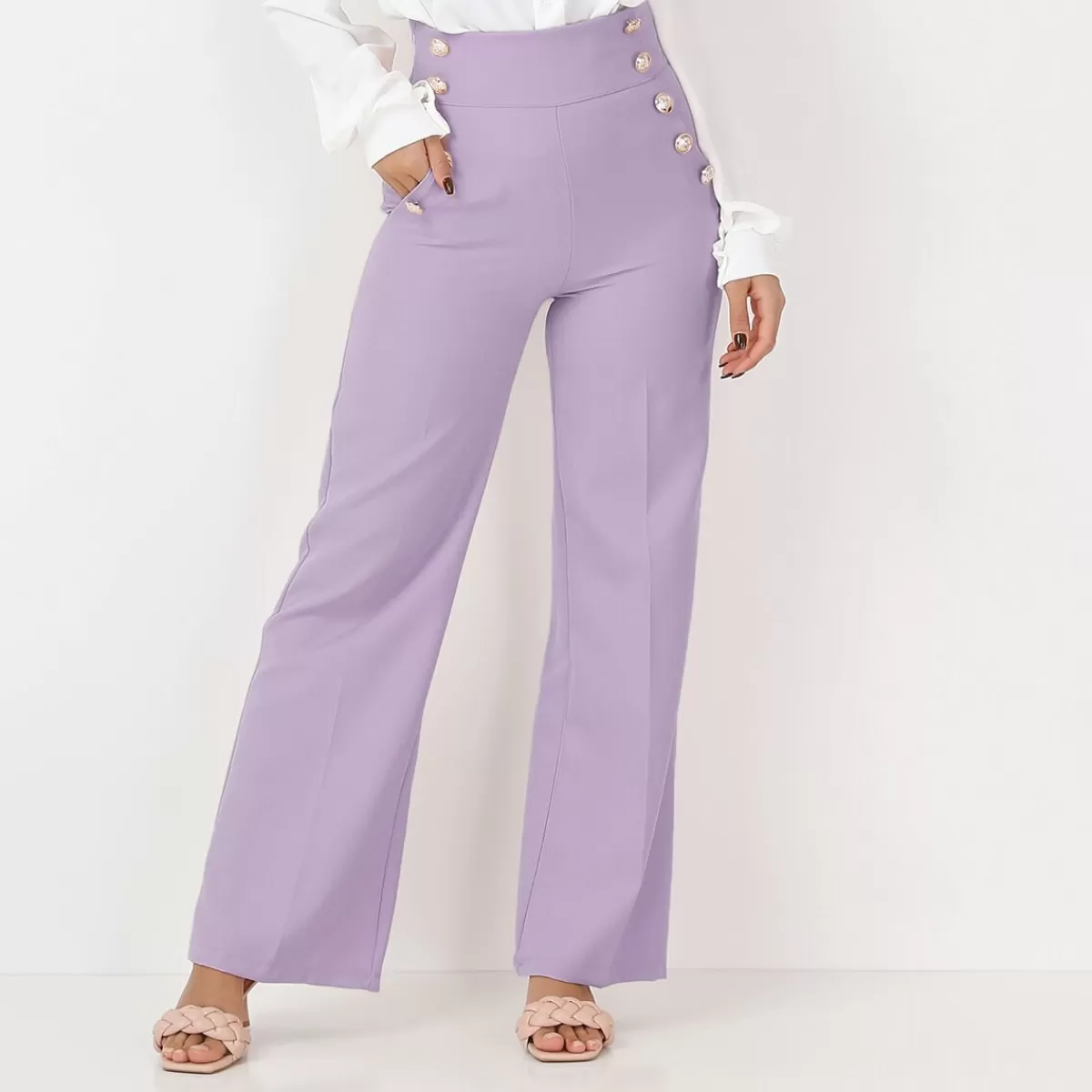 La Modeuse Collection Cérémonies | Business Collection*Pantalon palazzo style officier