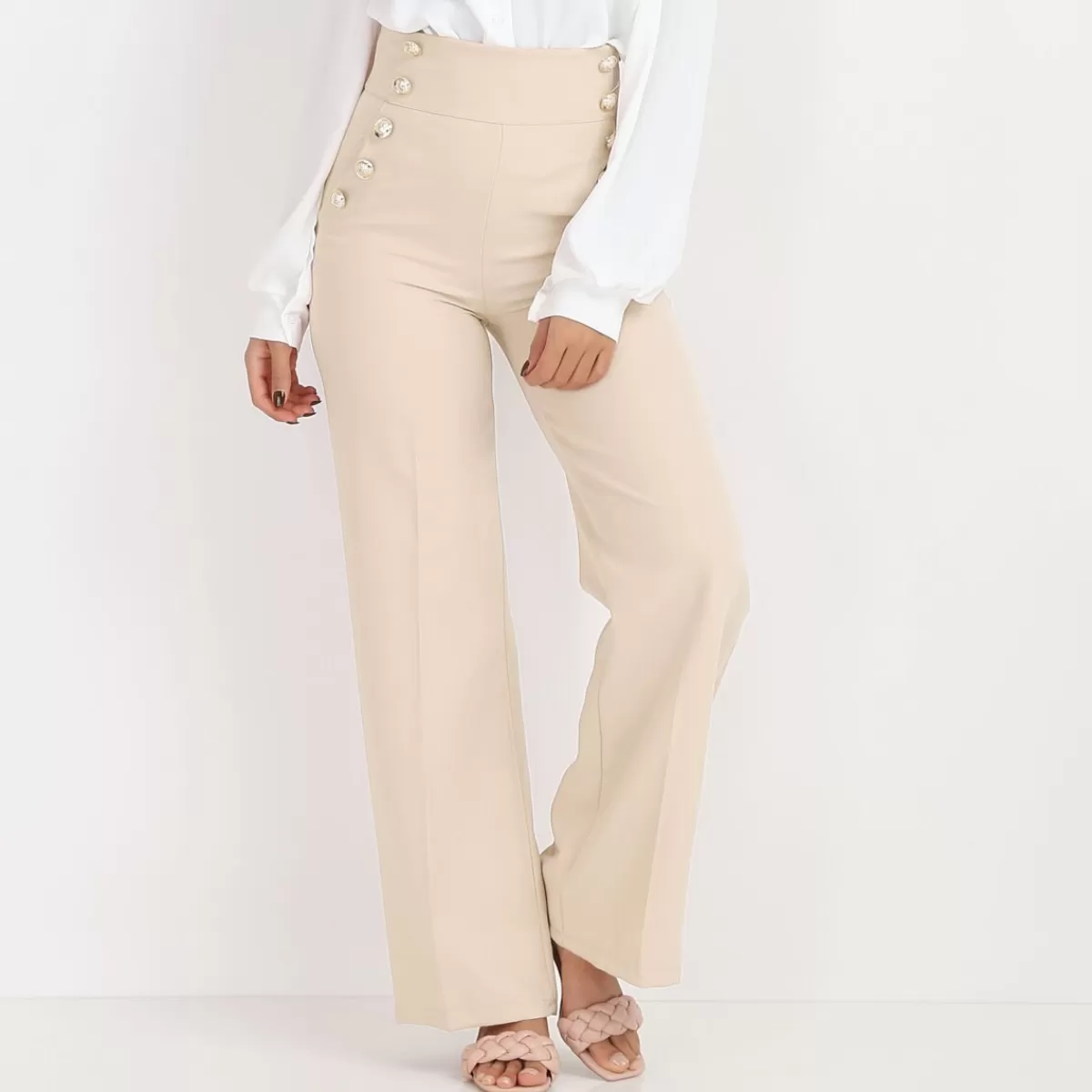 La Modeuse Collection Cérémonies | Business Collection*Pantalon palazzo style officier