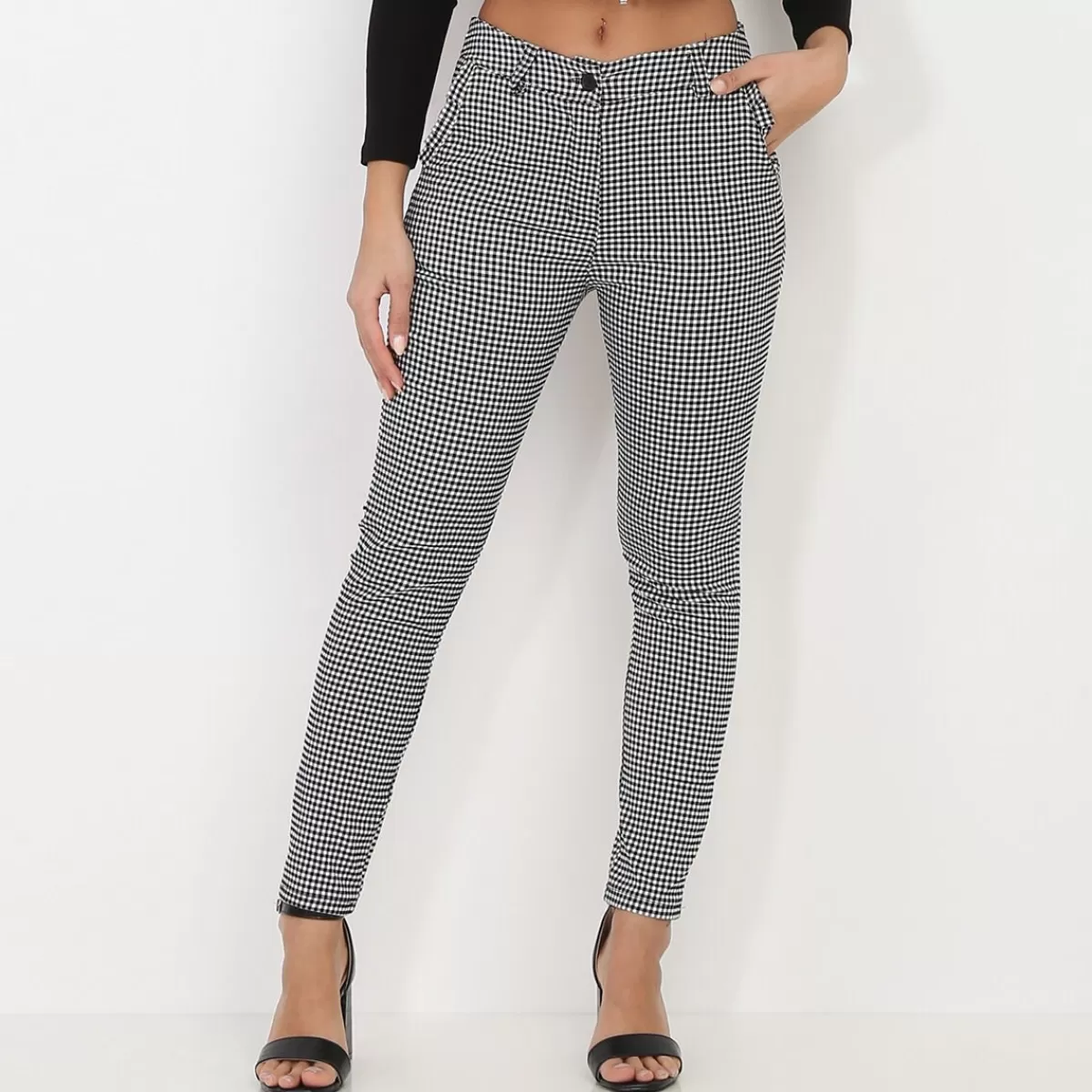 La Modeuse Business Collection*Pantalon slim à motif vichy