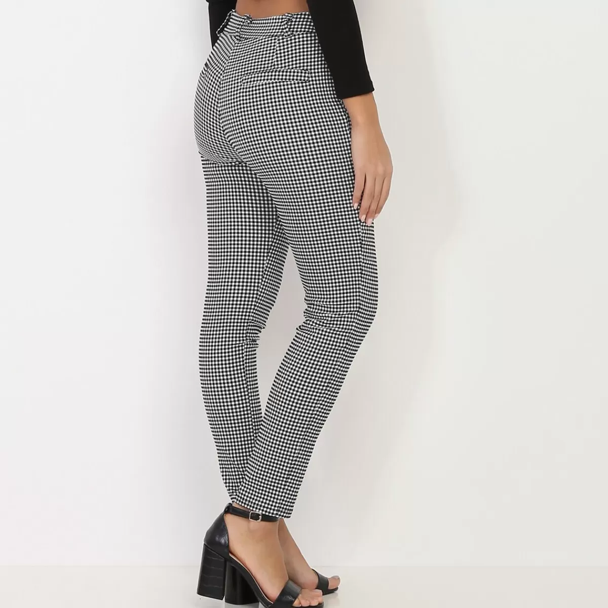 La Modeuse Business Collection*Pantalon slim à motif vichy