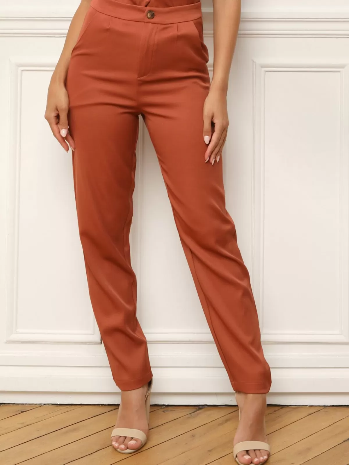 La Modeuse Best Sellers De La Modeuse | Business Collection*Pantalon taille haute à coupe cigarette