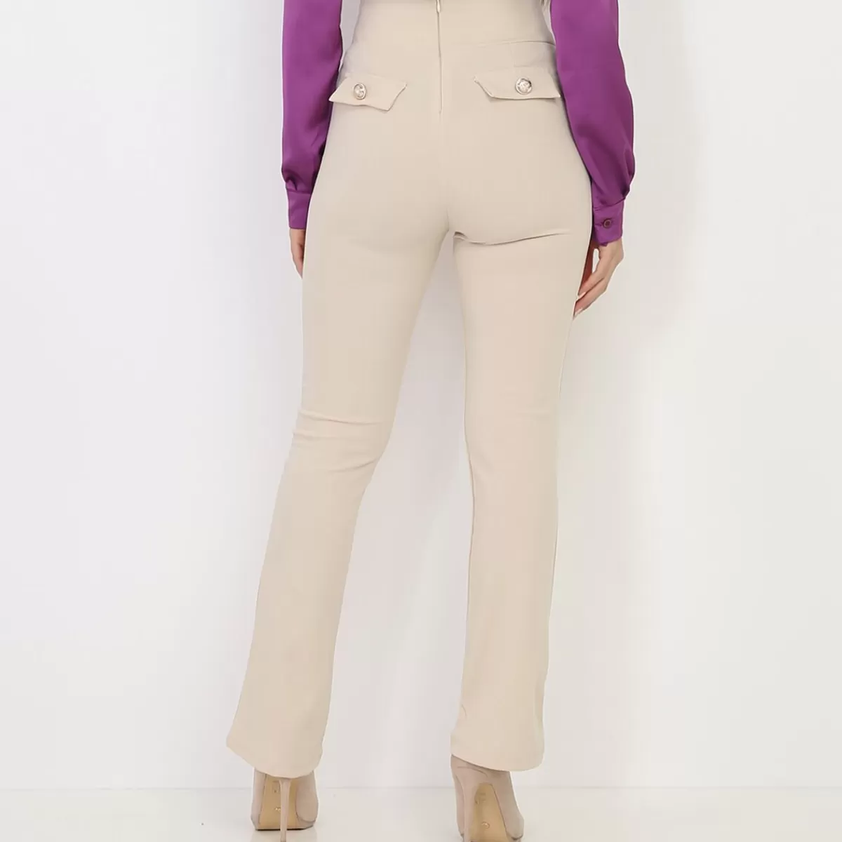 La Modeuse Collection Cérémonies | Business Collection*Pantalon taille haute style officier