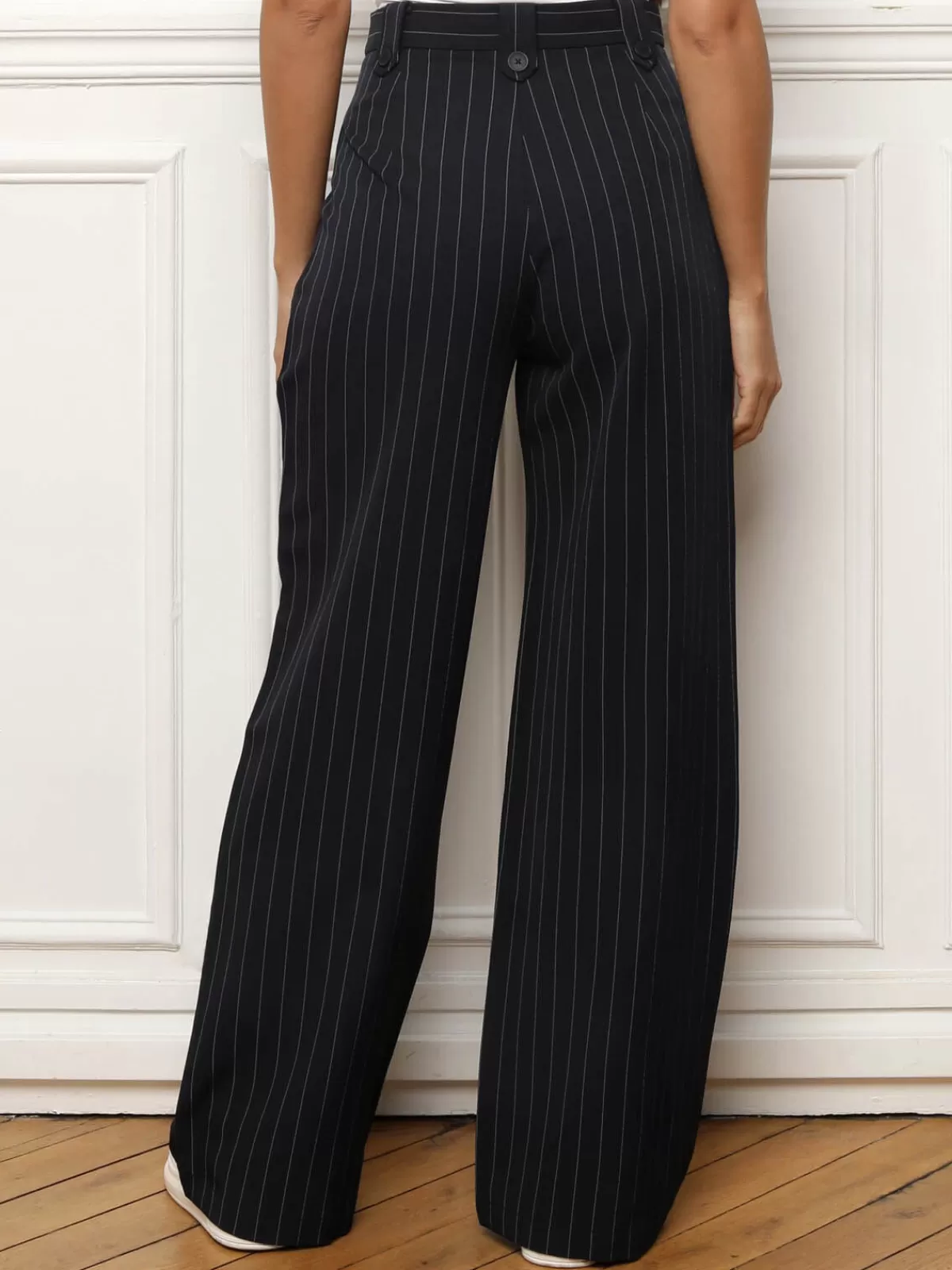 La Modeuse Business Collection | Grandes Tailles (44 Et +)*Pantalon évasé à imprimé rayures