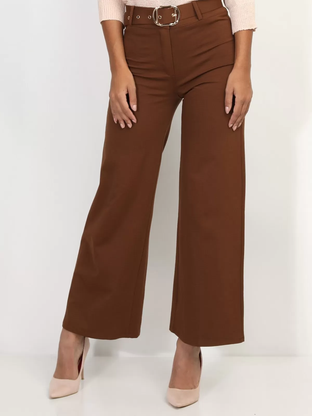 La Modeuse Business Collection*Pantalon évasé avec ceinture