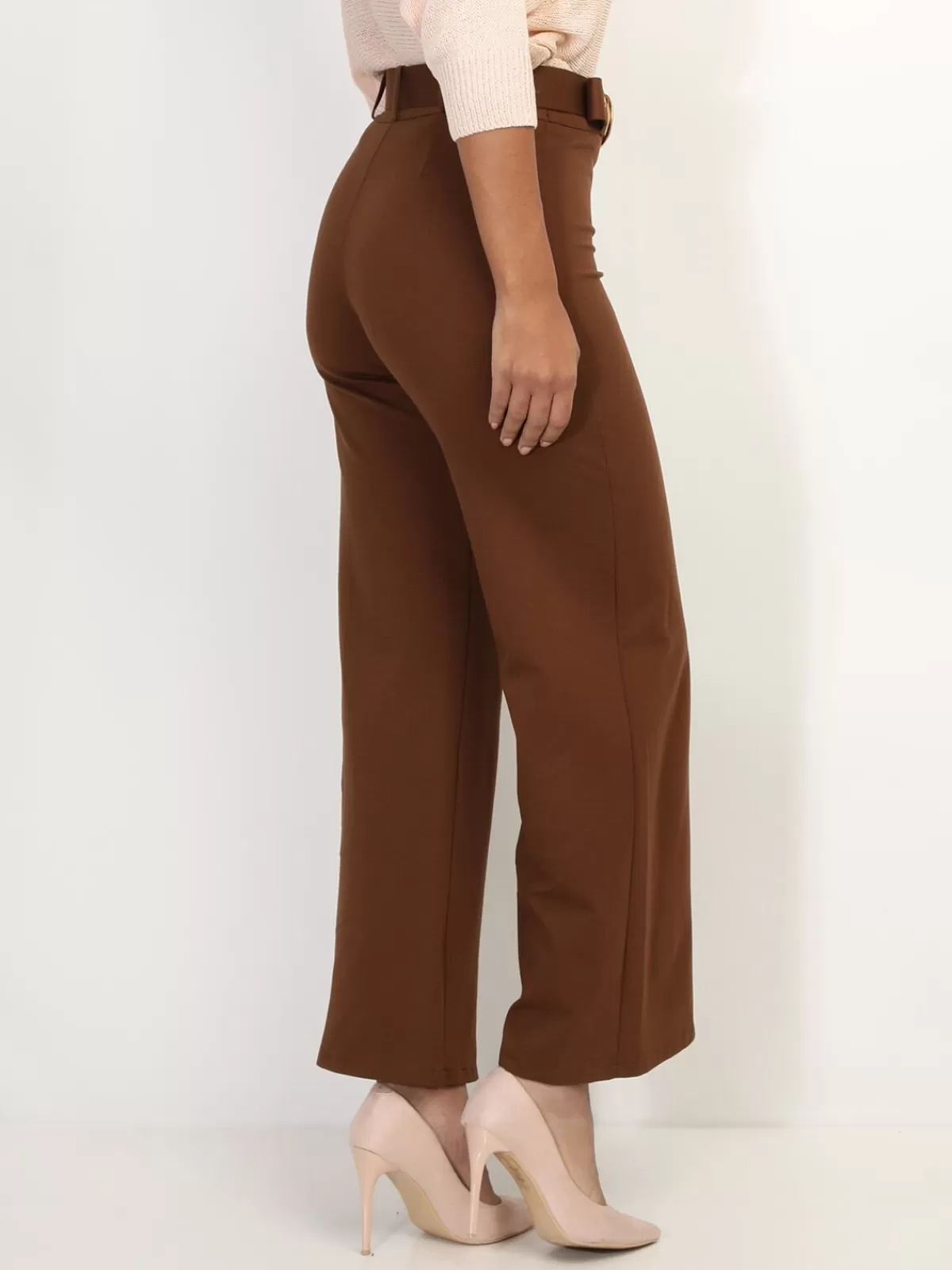 La Modeuse Business Collection*Pantalon évasé avec ceinture