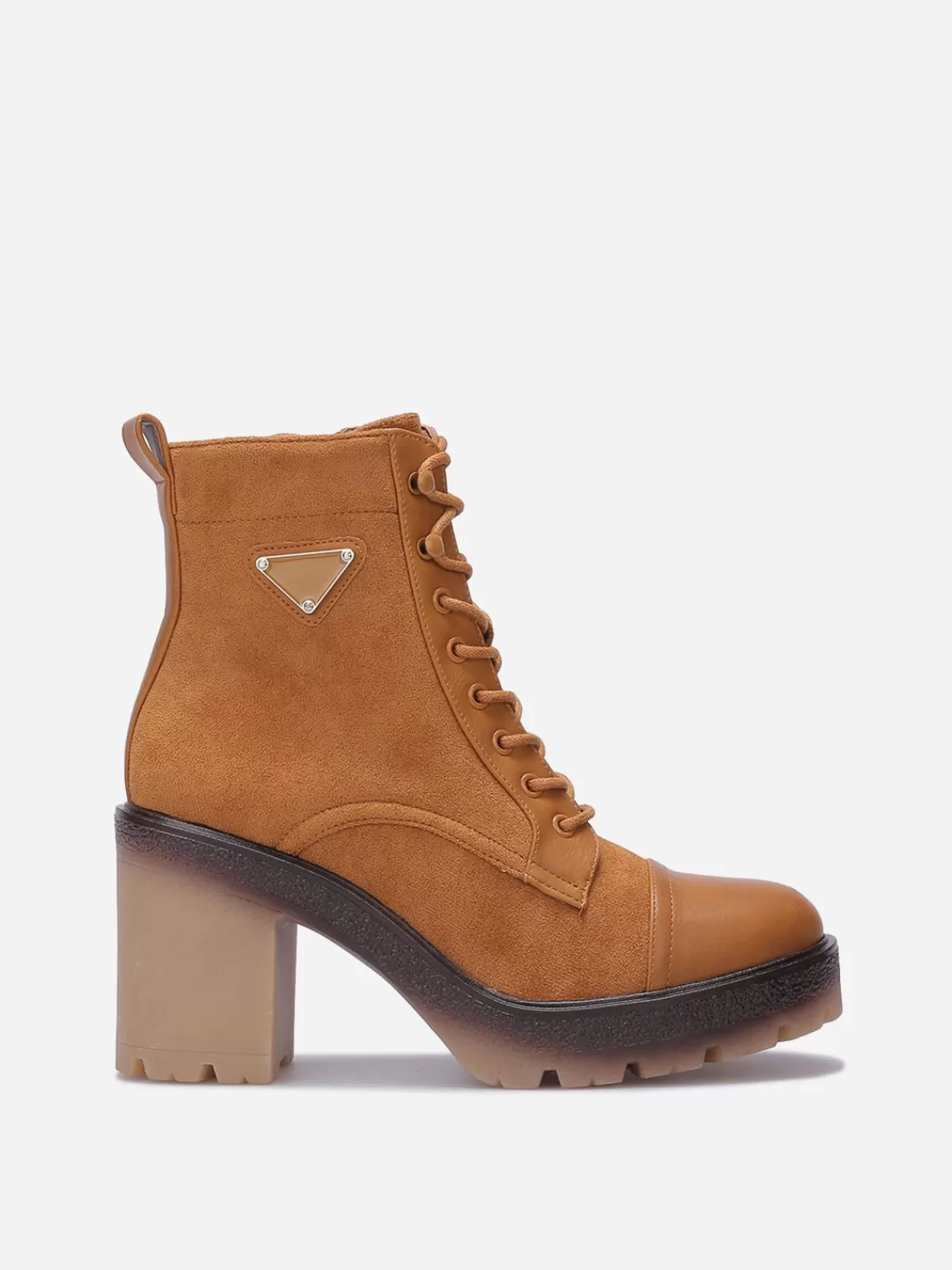 La Modeuse Bottines*Rangers bi-matières à talon