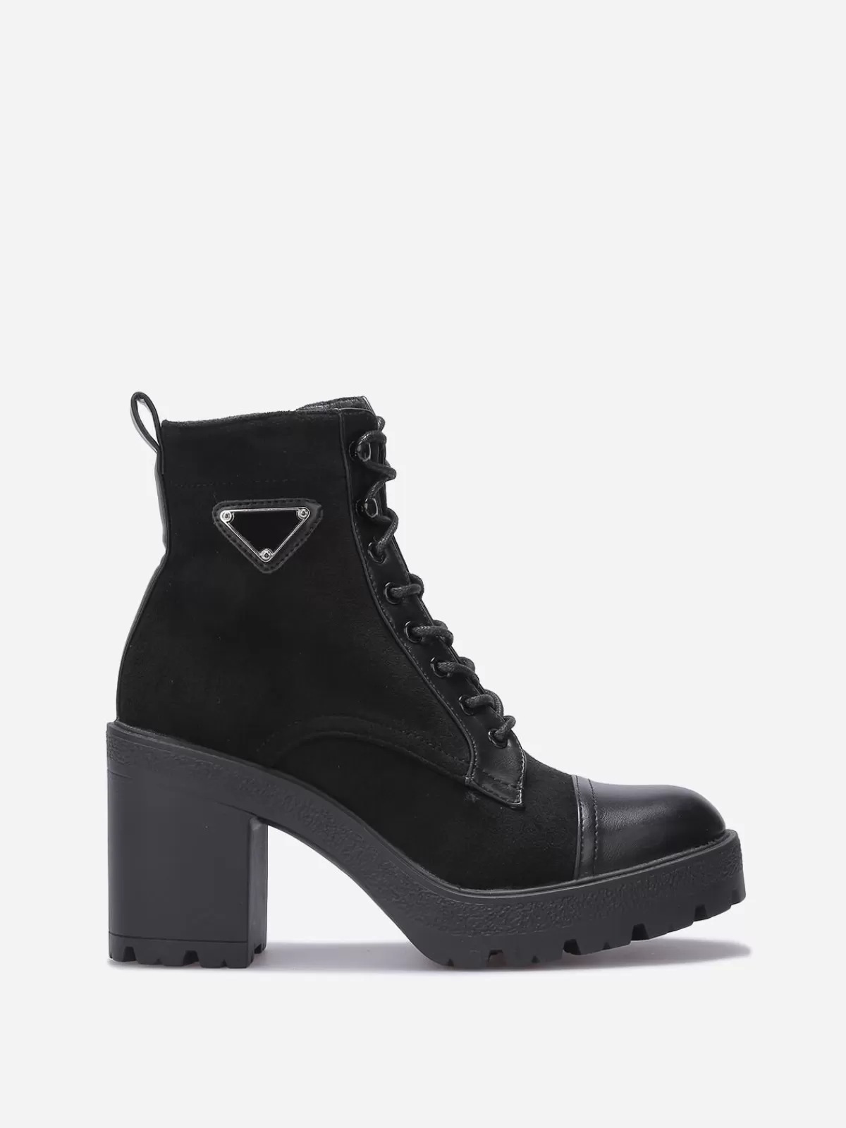 La Modeuse Bottines*Rangers bi-matières à talon