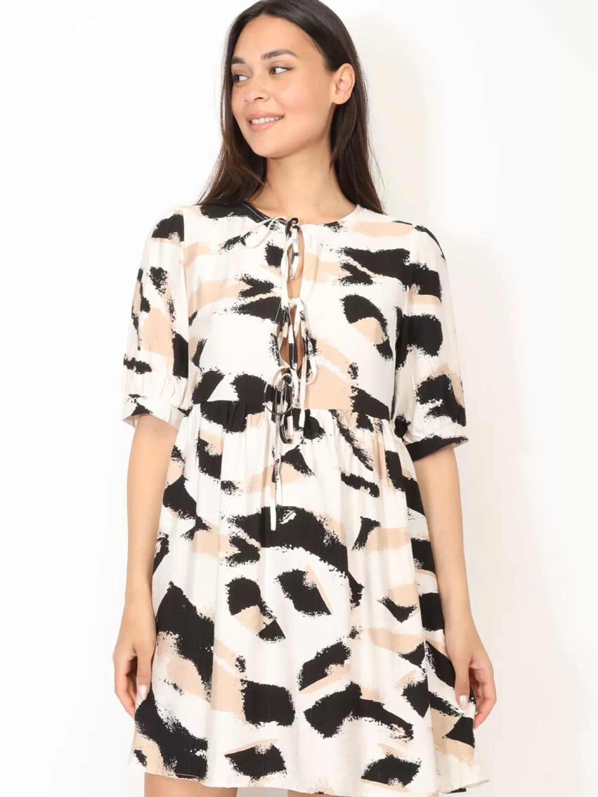 La Modeuse FASHION MATERNITY*Robe à motif tacheté et N艙uds