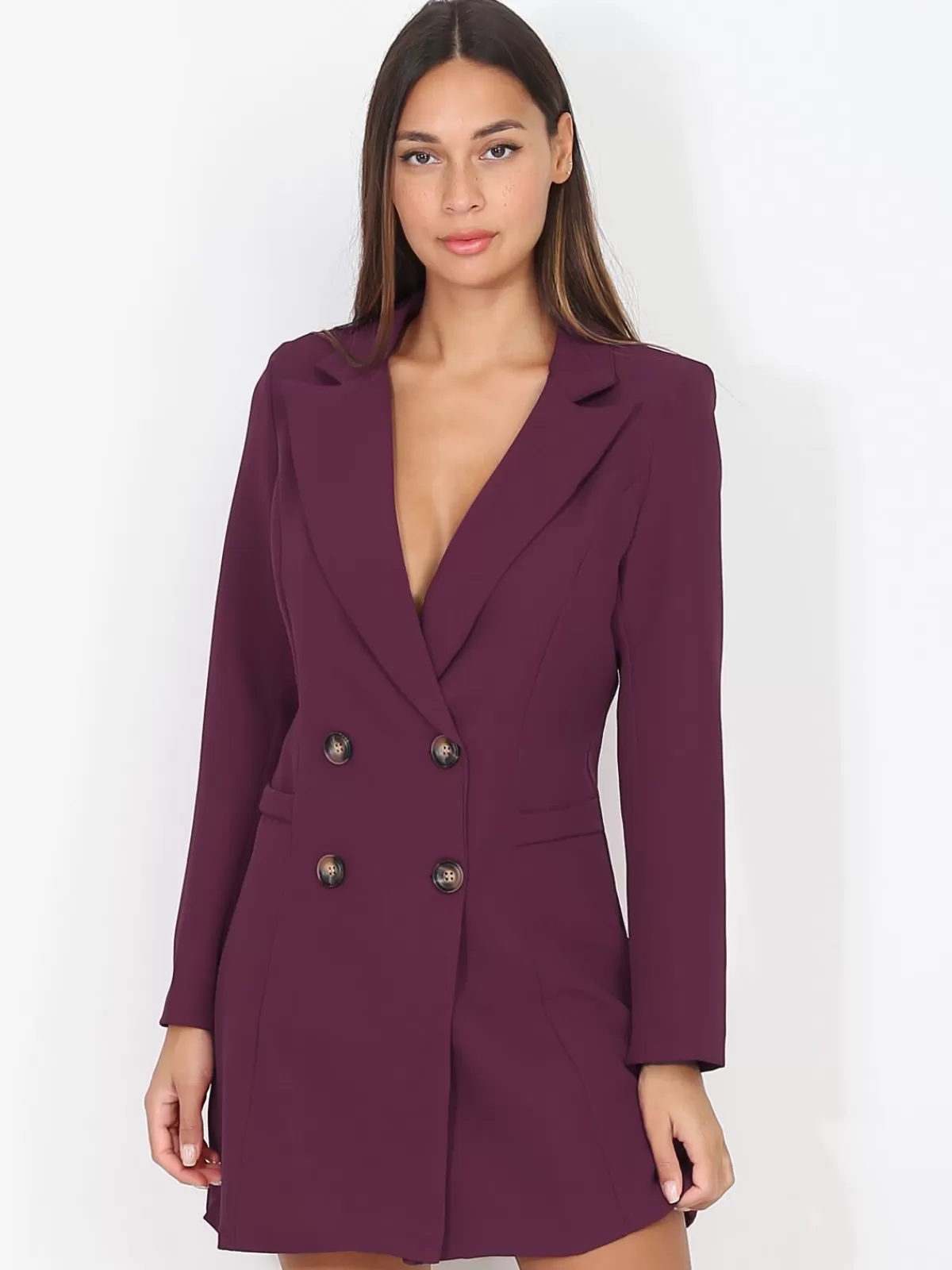 La Modeuse Business Collection | Grandes Tailles (44 Et +)*Robe blazer cintrée et boutonnée