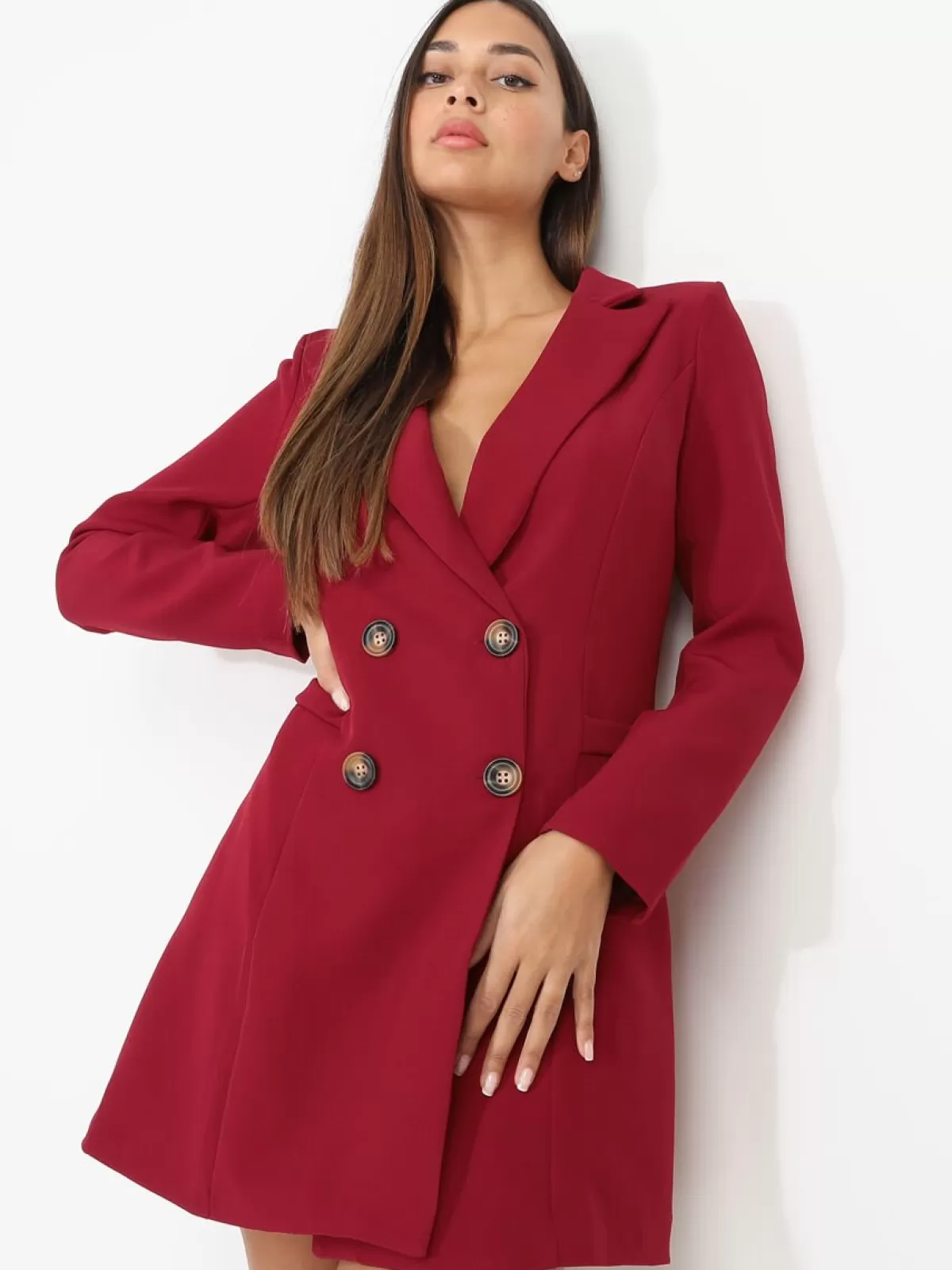 La Modeuse Business Collection | Grandes Tailles (44 Et +)*Robe blazer cintrée et boutonnée