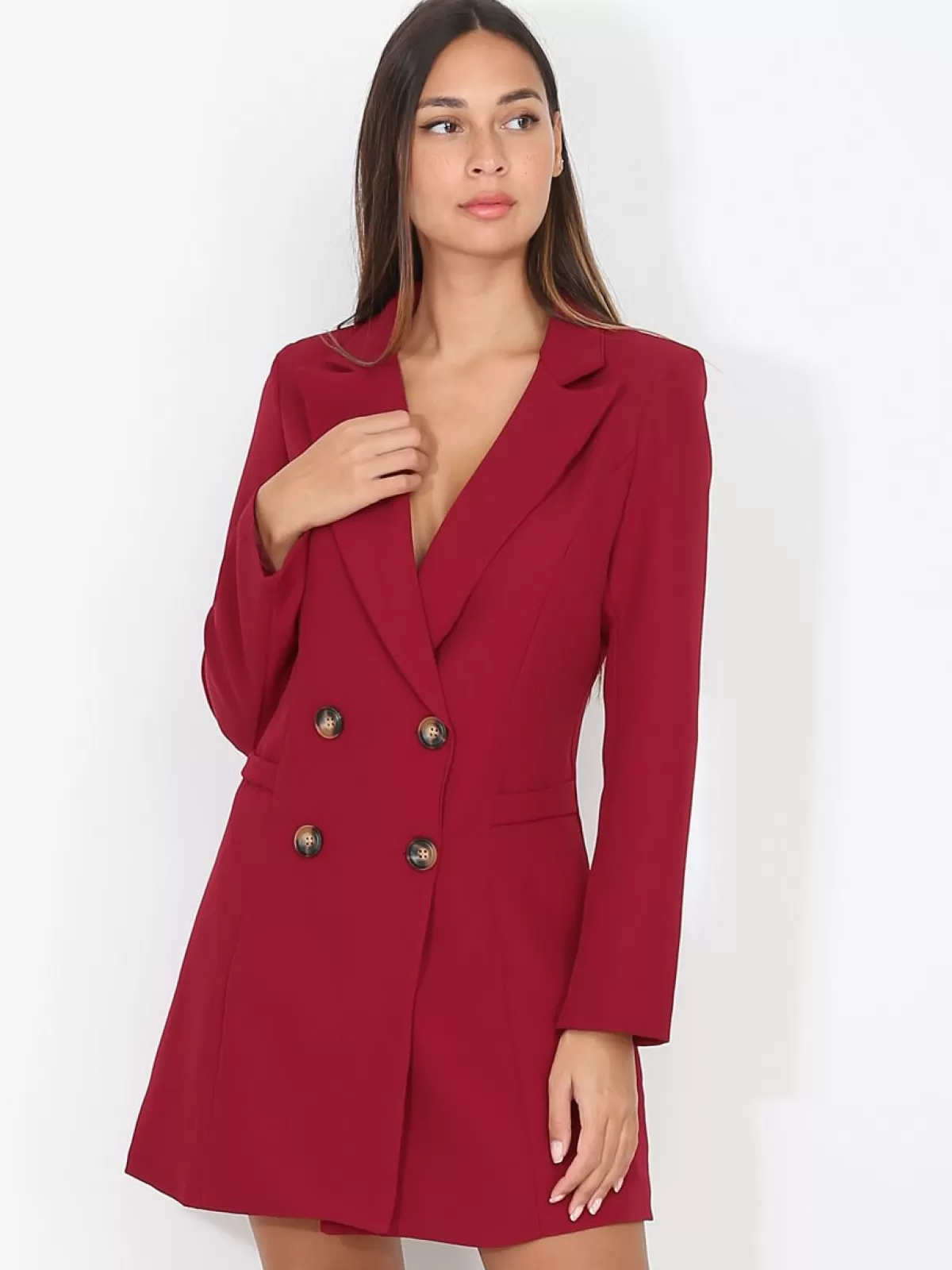 La Modeuse Business Collection | Grandes Tailles (44 Et +)*Robe blazer cintrée et boutonnée