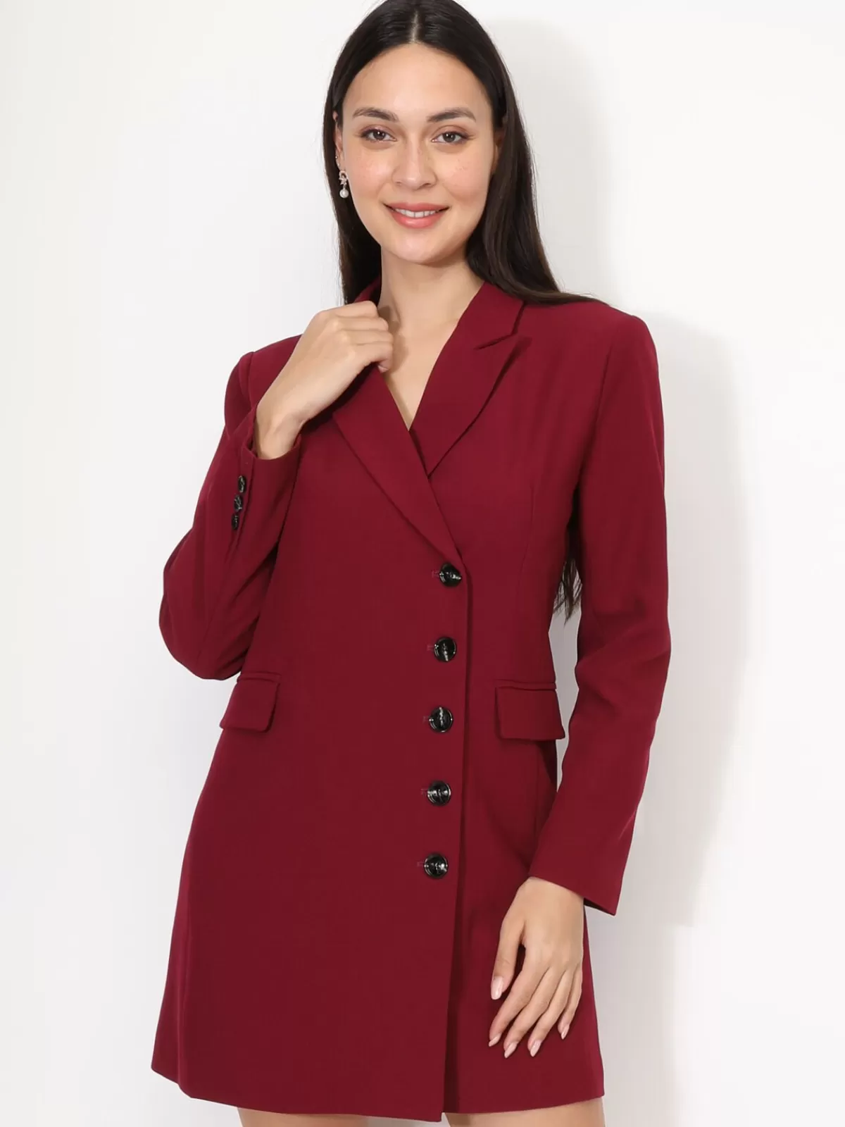 La Modeuse Business Collection | Grandes Tailles (44 Et +)*Robe blazer droite à boutons