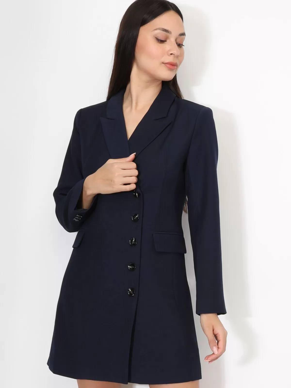 La Modeuse Business Collection | Grandes Tailles (44 Et +)*Robe blazer droite à boutons