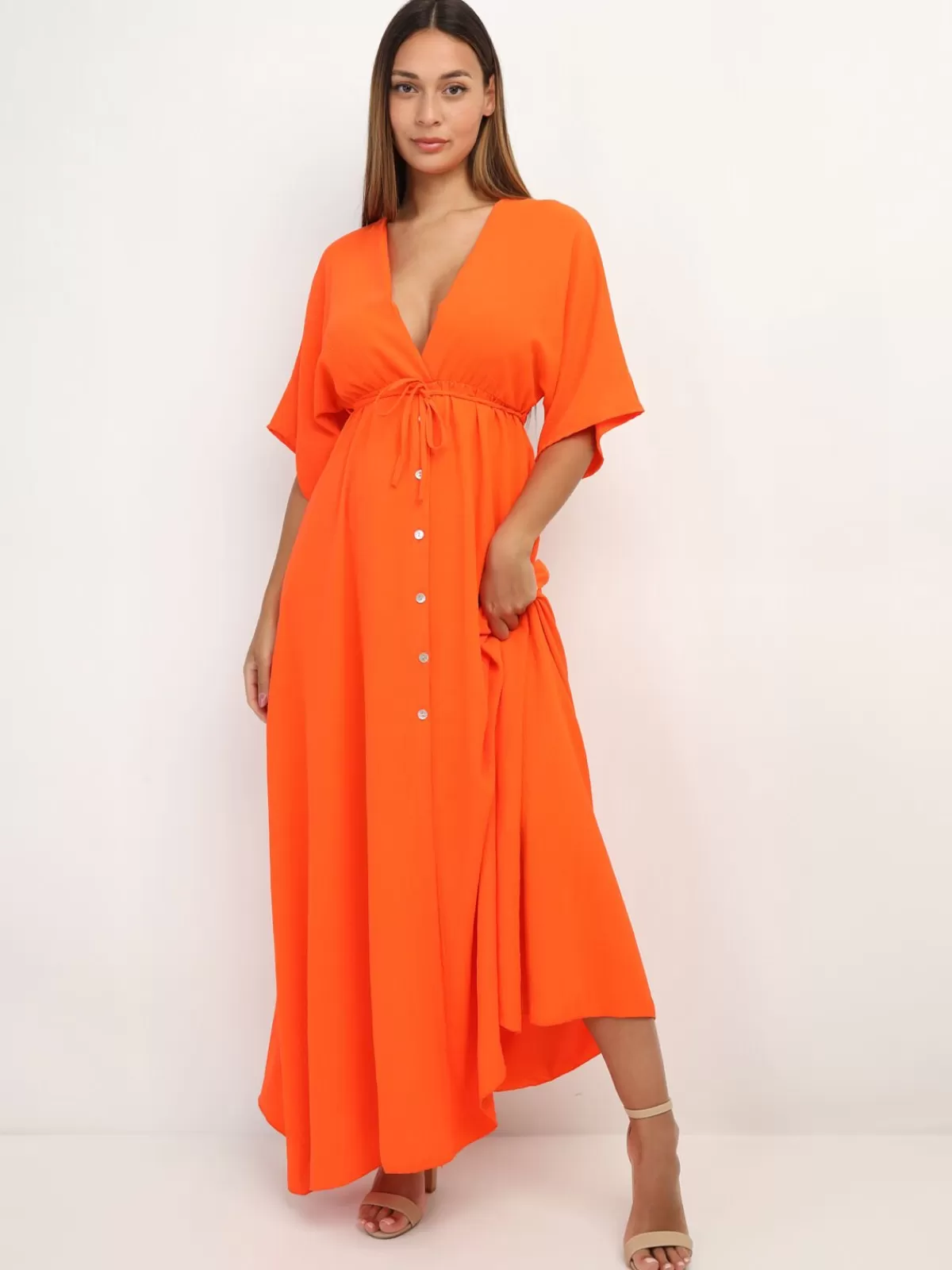 La Modeuse Business Collection | FASHION MATERNITY*Robe longue boutonnée à fente